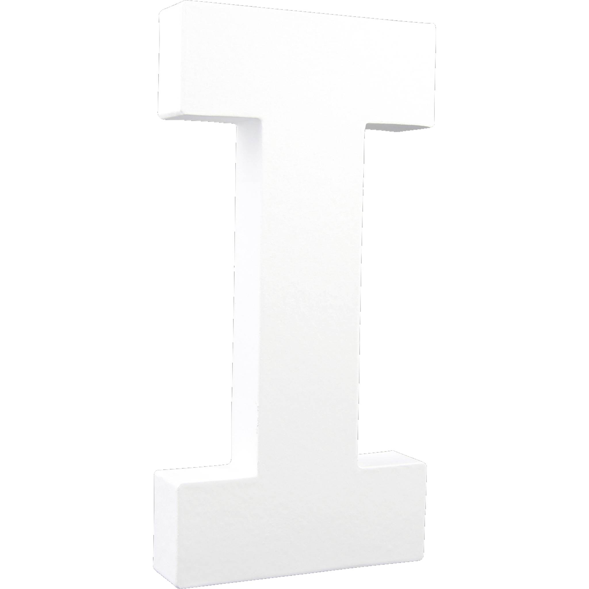 Décopatch 3x Weißes Pappmaché, Buchstabe I, 20,5cm - Weiß AC708C