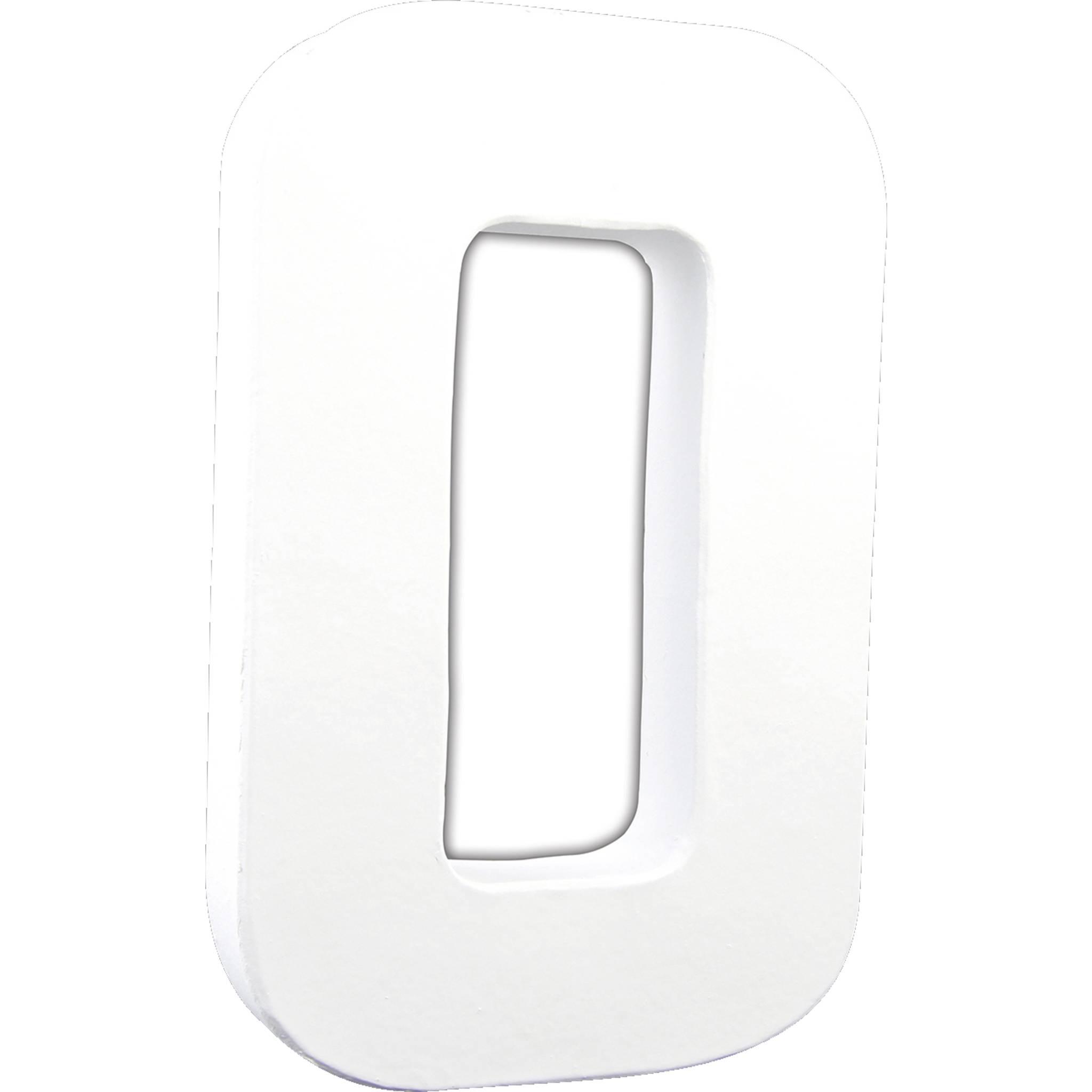 Décopatch 3x Weißes Pappmaché, Buchstabe O, 20,5cm - Weiß AC714C