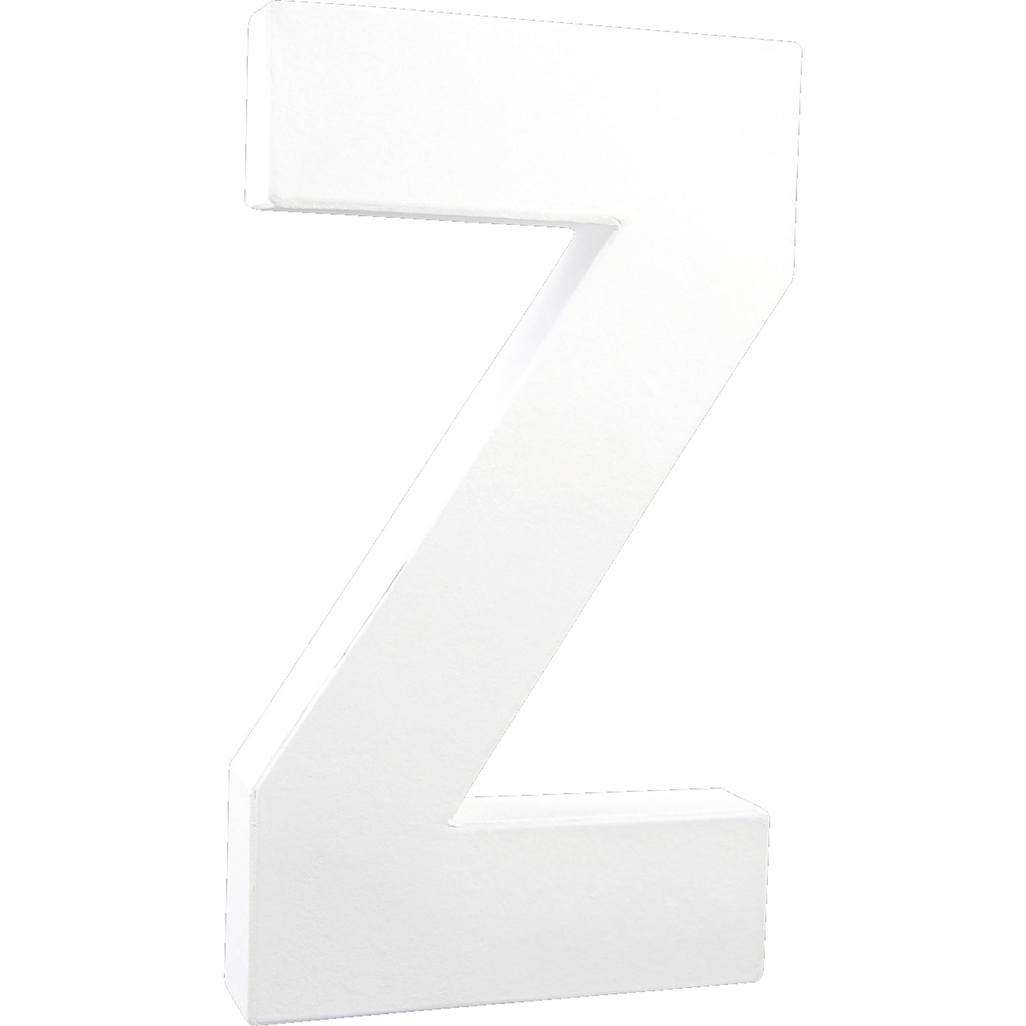 Décopatch 3x Weißes Pappmaché, Buchstabe Z, 20,5cm - Weiß AC725C