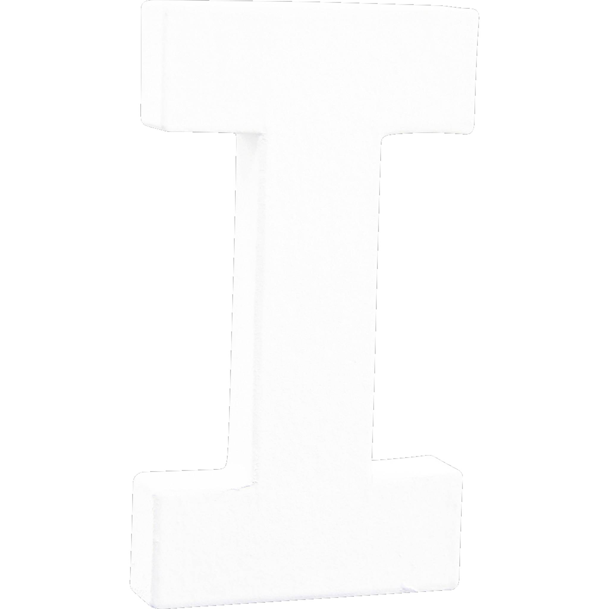 Décopatch 5x Weißes Pappmaché, Buchstabe I, 12cm - Weiß AC738C