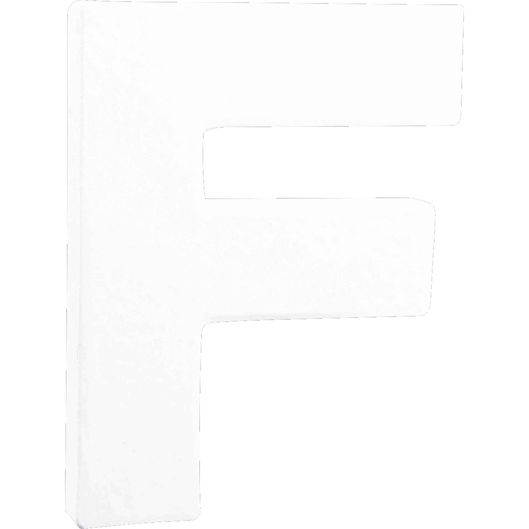 Décopatch 5x Weißes Pappmaché, Buchstabe F, 12cm - Weiß AC735C