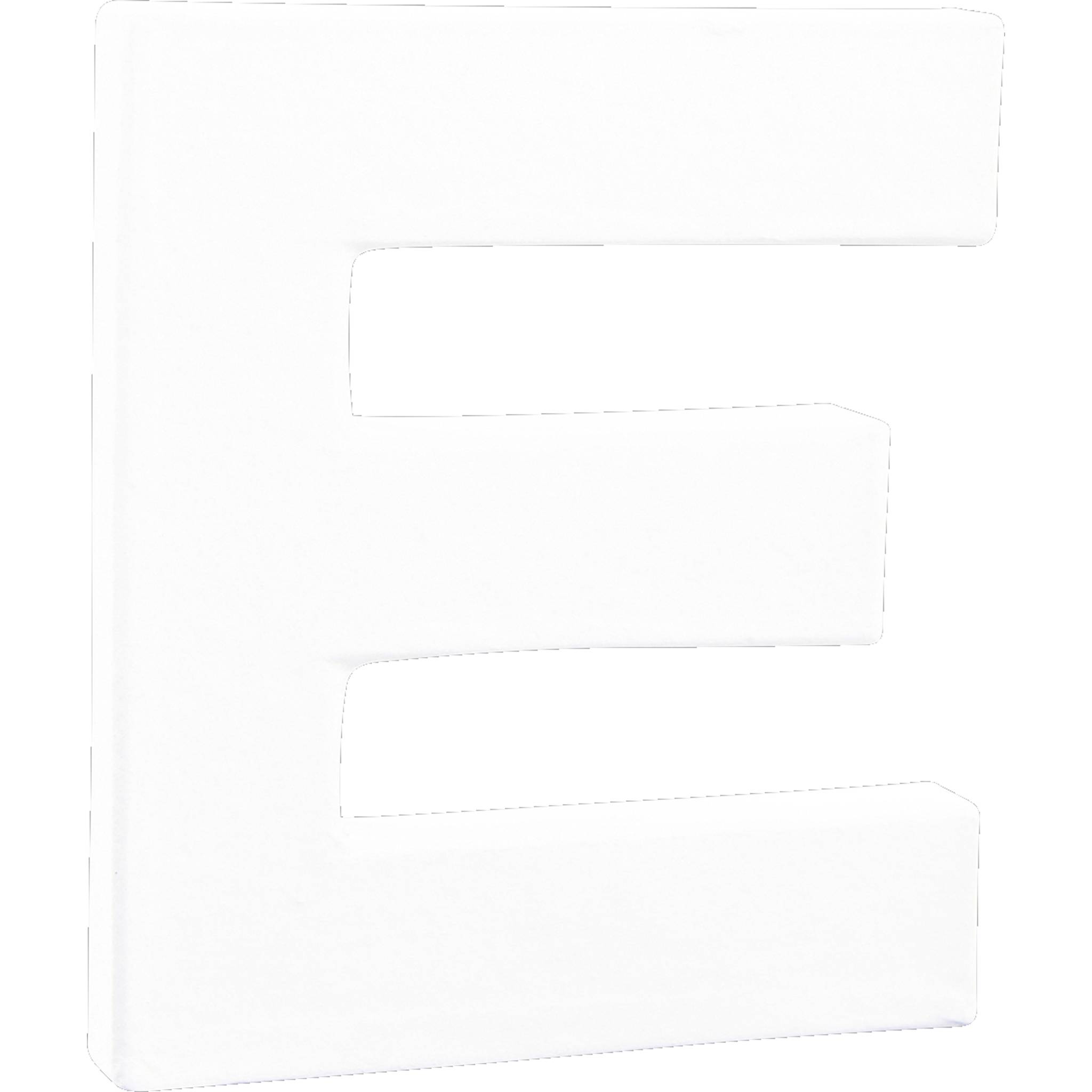 Décopatch 5x Weißes Pappmaché, Buchstabe E, 12cm - Weiß AC734C