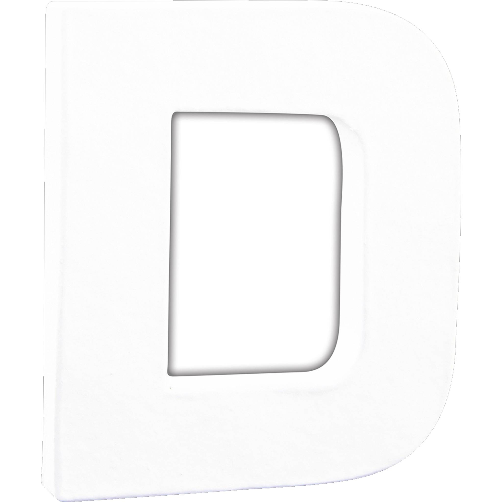 Décopatch 5x Weißes Pappmaché, Buchstabe D, 12cm - Weiß AC733C