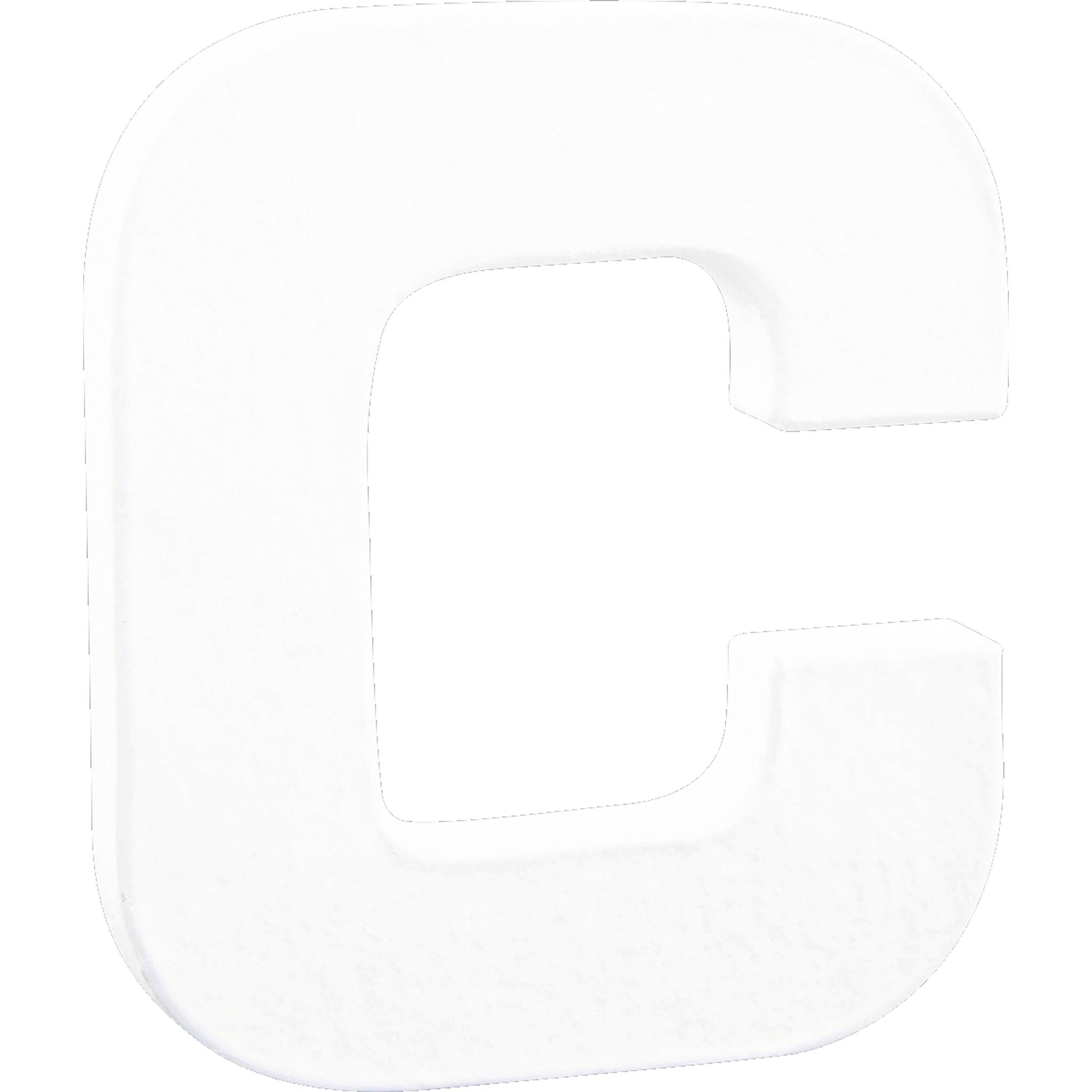 Décopatch 5x Weißes Pappmaché, Buchstabe C, 12cm - Weiß AC732C