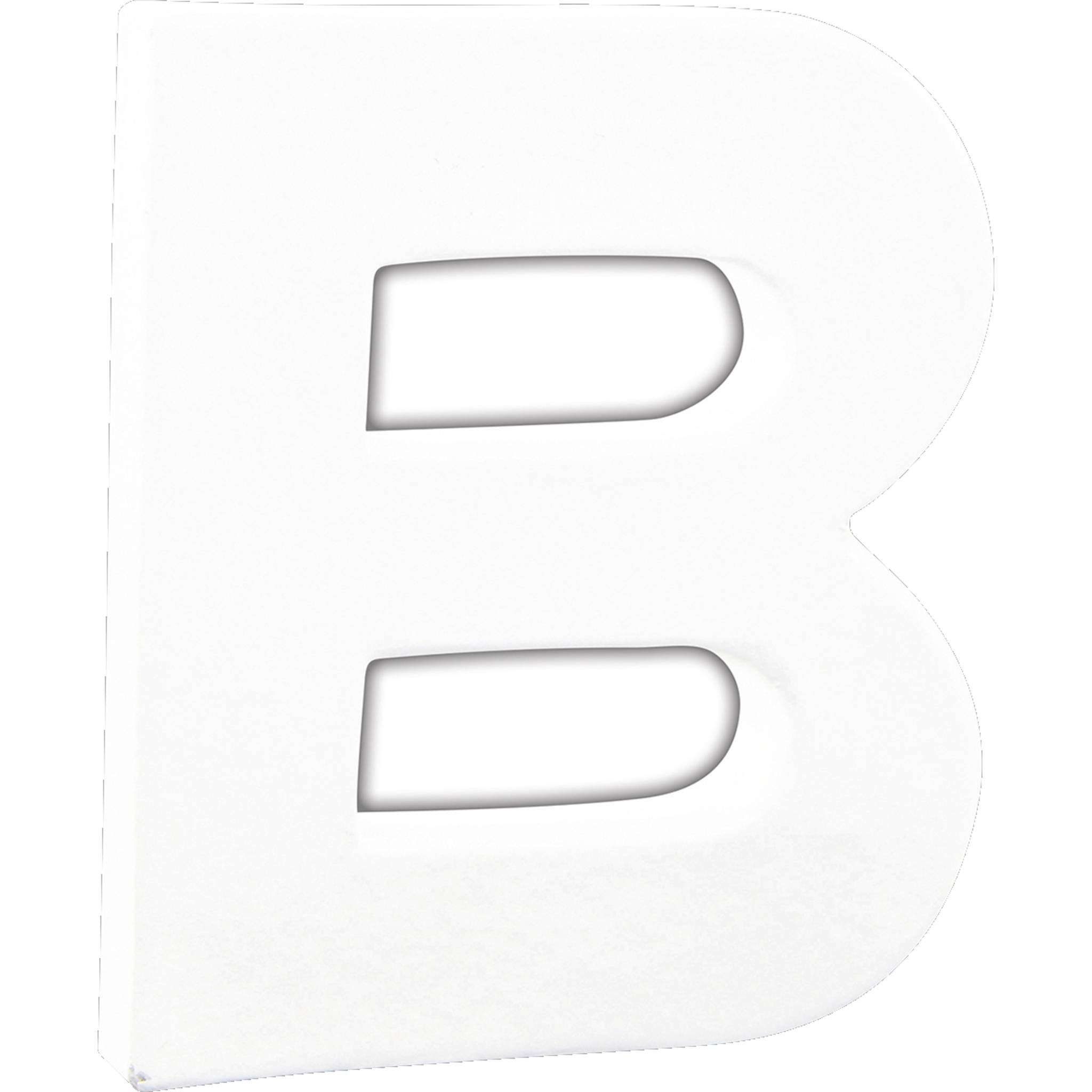 Décopatch 5x Weißes Pappmaché, Buchstabe B, 12cm - Weiß AC731C