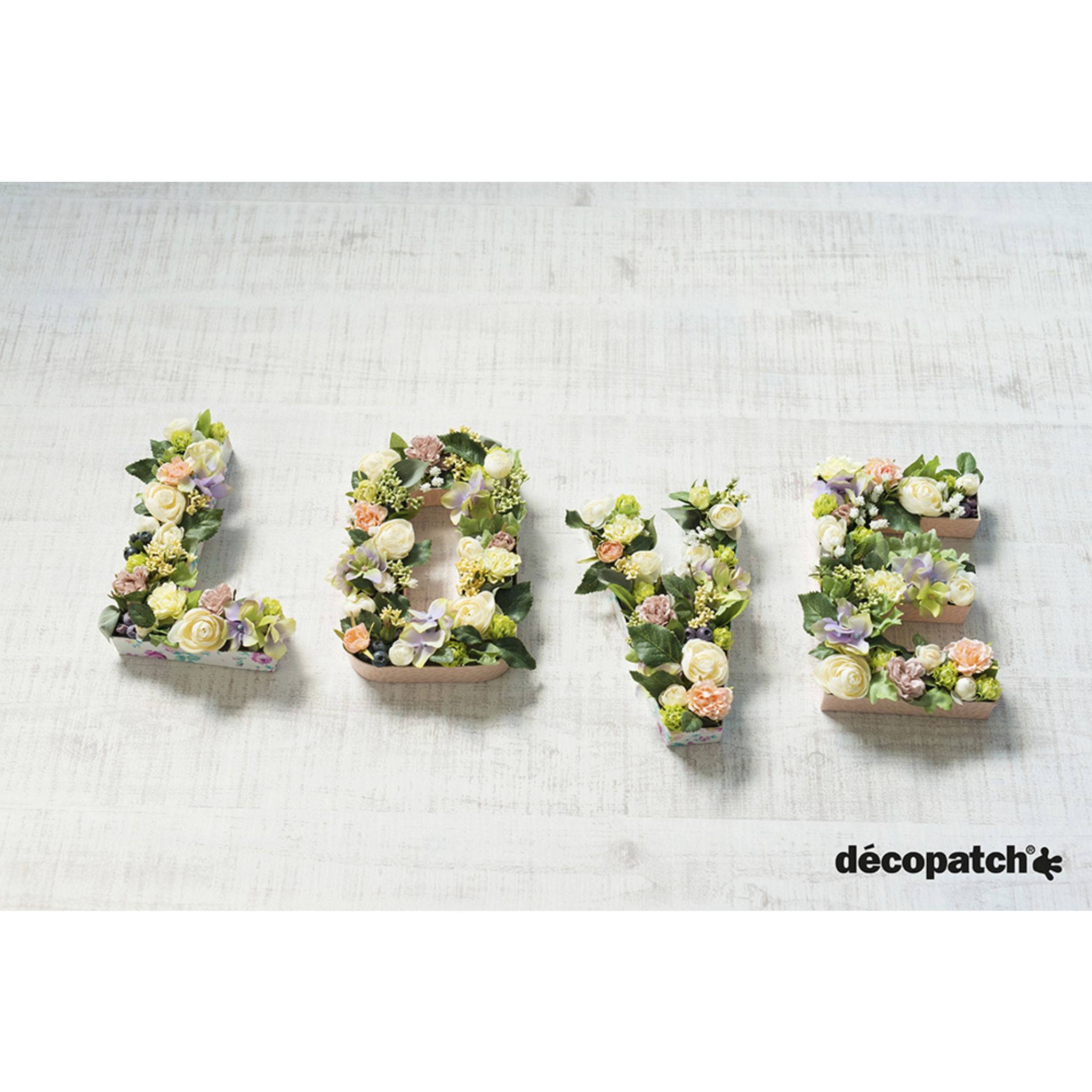 Décopatch 5x Weißes Pappmaché, Buchstabe L, 12cm - Weiß AC741C