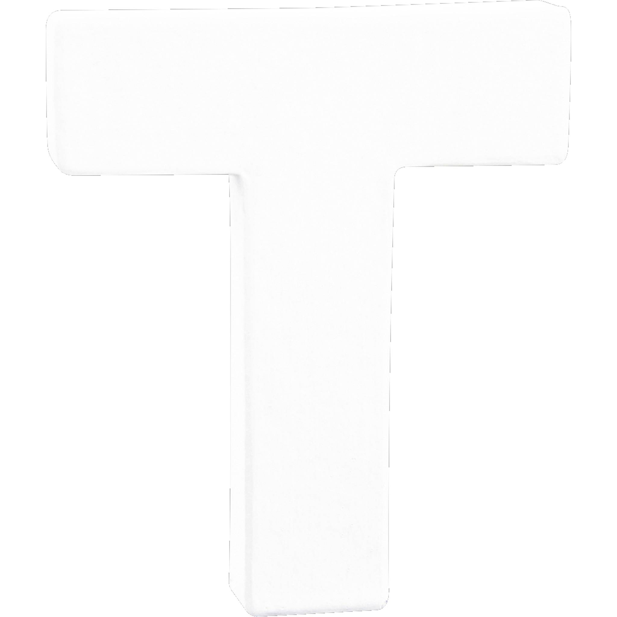 Décopatch 5x Weißes Pappmaché, Buchstabe T, 12cm - Weiß AC749C