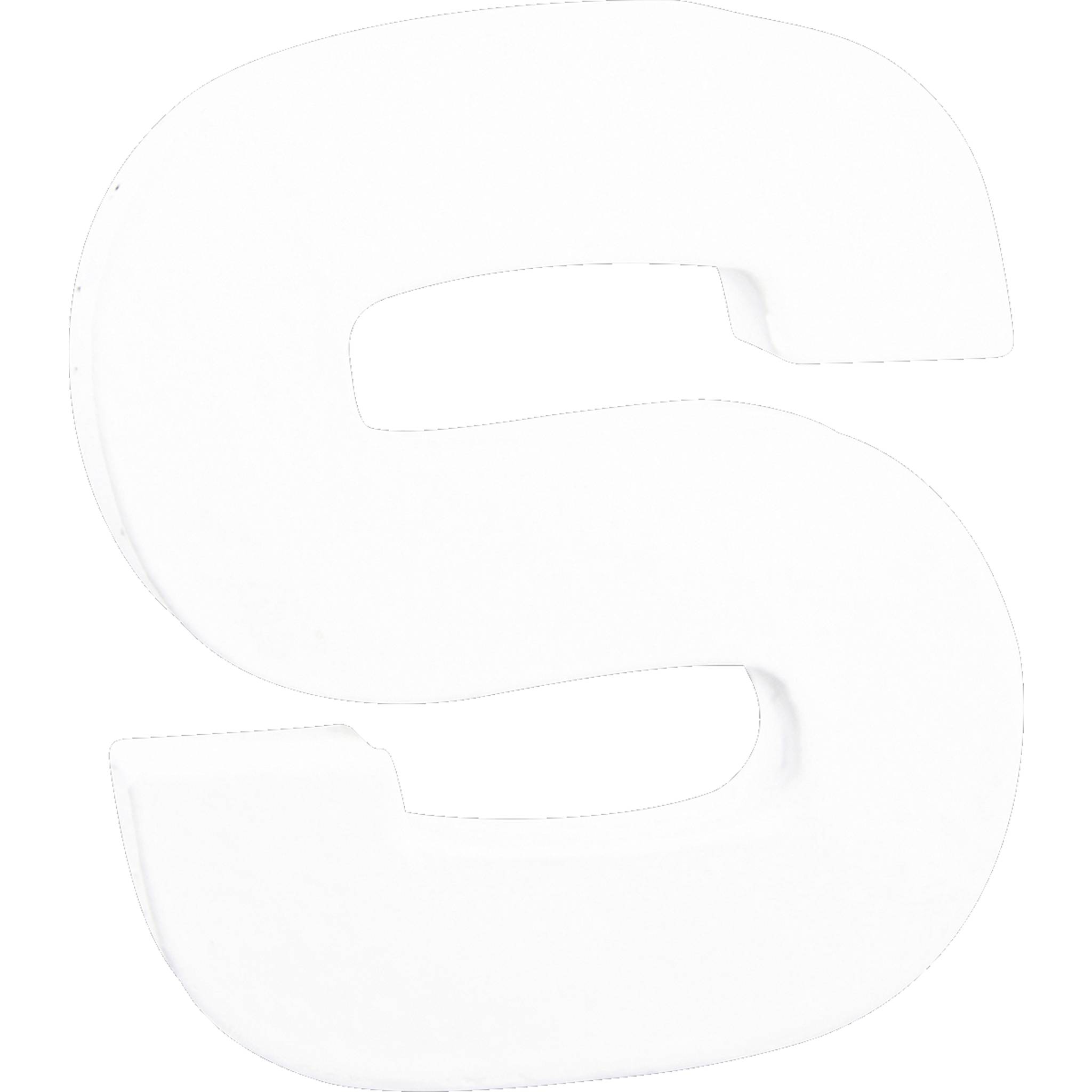 Décopatch 5x Weißes Pappmaché, Buchstabe S, 12cm - Weiß AC748C