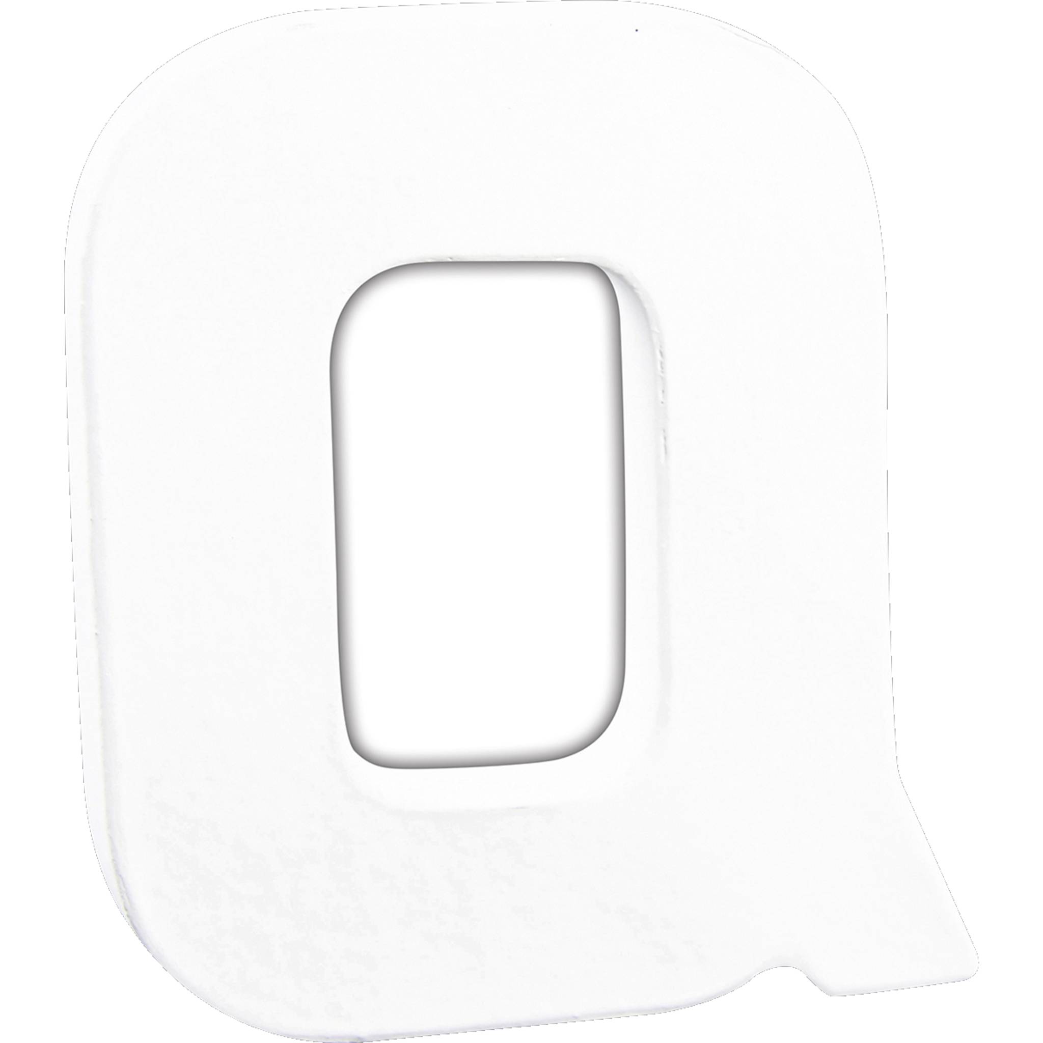 Décopatch 5x Weißes Pappmaché, Buchstabe Q, 12cm - Weiß AC746C