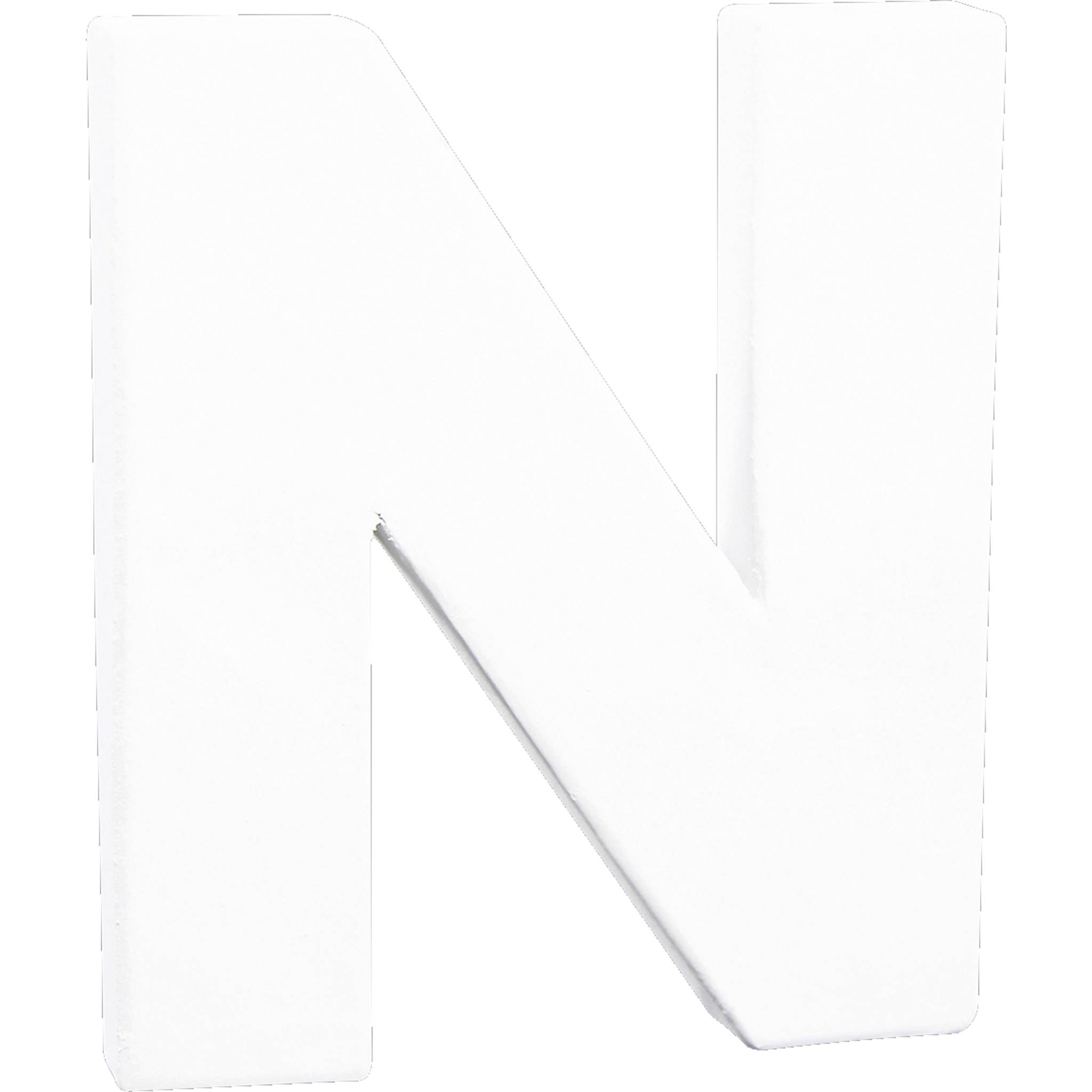 Décopatch 5x Weißes Pappmaché, Buchstabe N, 12cm - Weiß AC743C