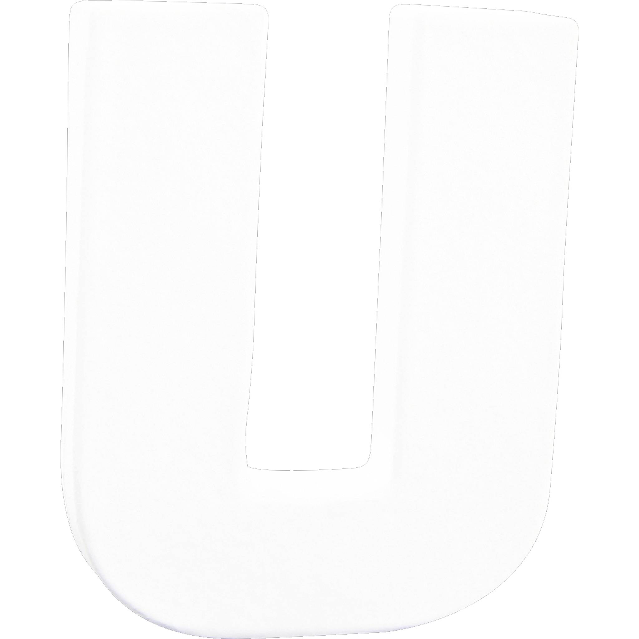Décopatch 5x Weißes Pappmaché, Buchstabe U, 12cm - Weiß AC750C