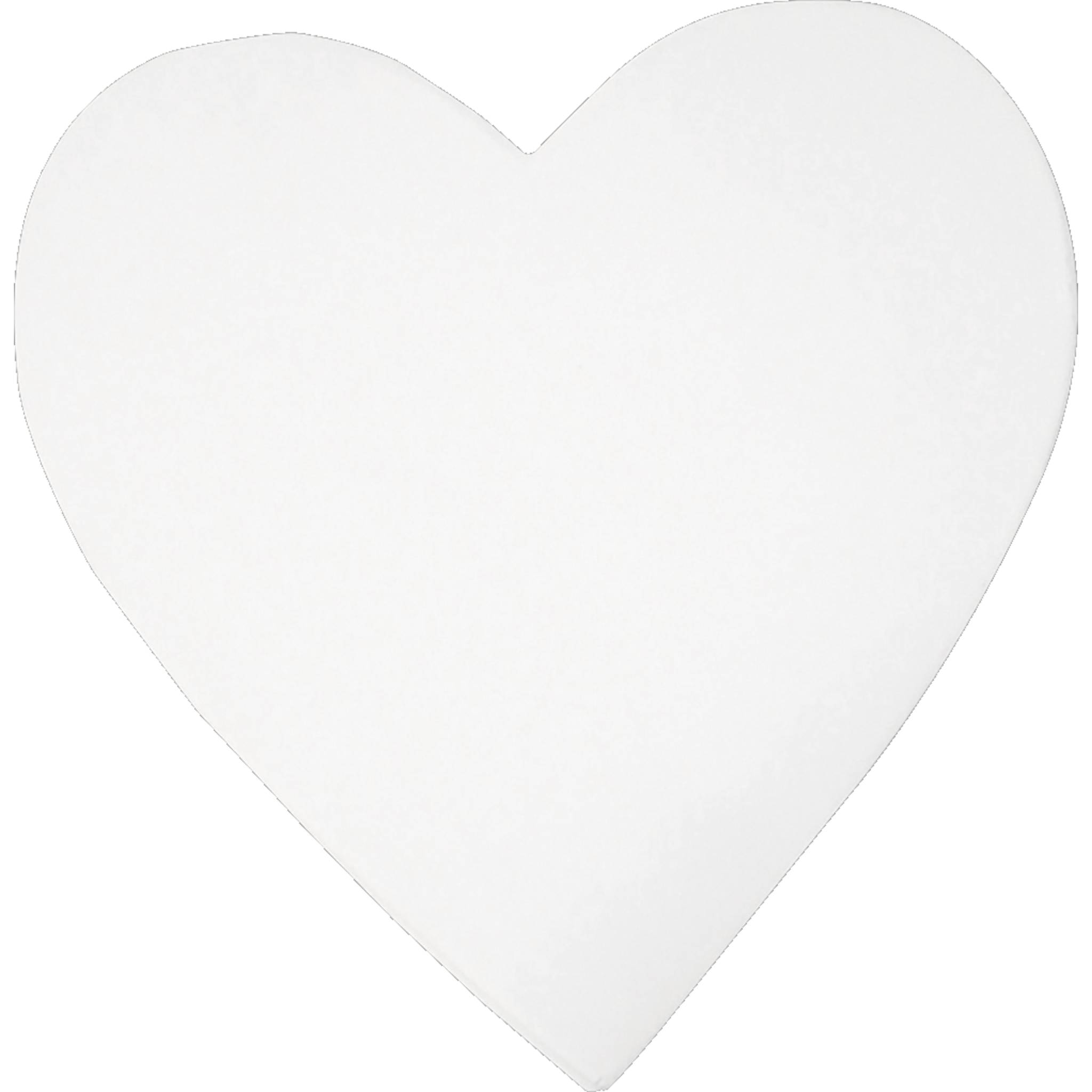 Décopatch 5x Weißes Pappmaché, Symbol, kleines Herz, 1,5x12x12 cm - Weiß AC757C