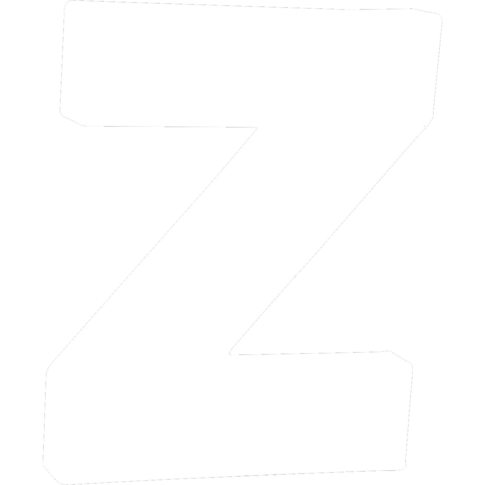 Décopatch 5x Weißes Pappmaché, Buchstabe Z, 12cm - Weiß AC755C
