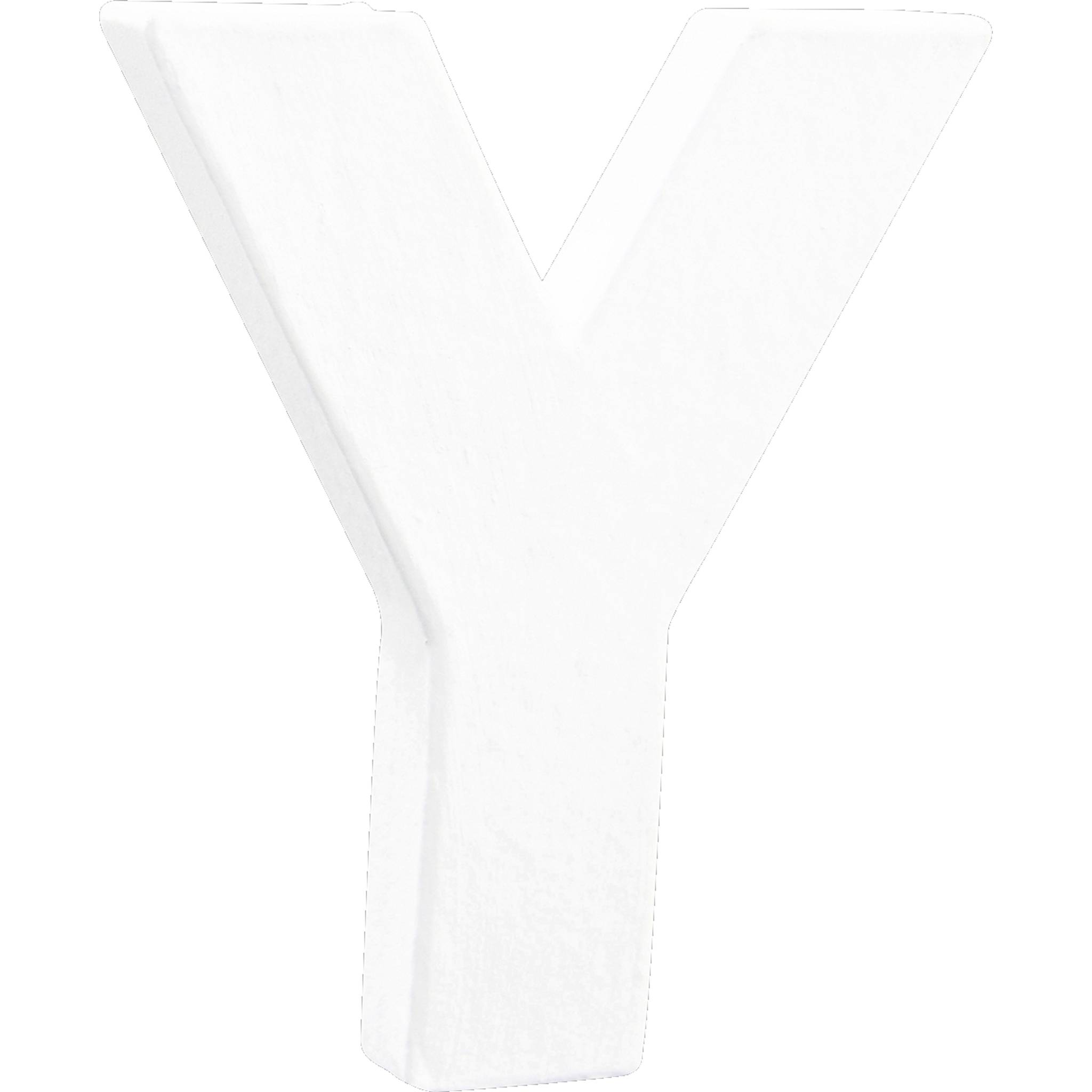 Décopatch 5x Weißes Pappmaché, Buchstabe Y, 12cm - Weiß AC754C