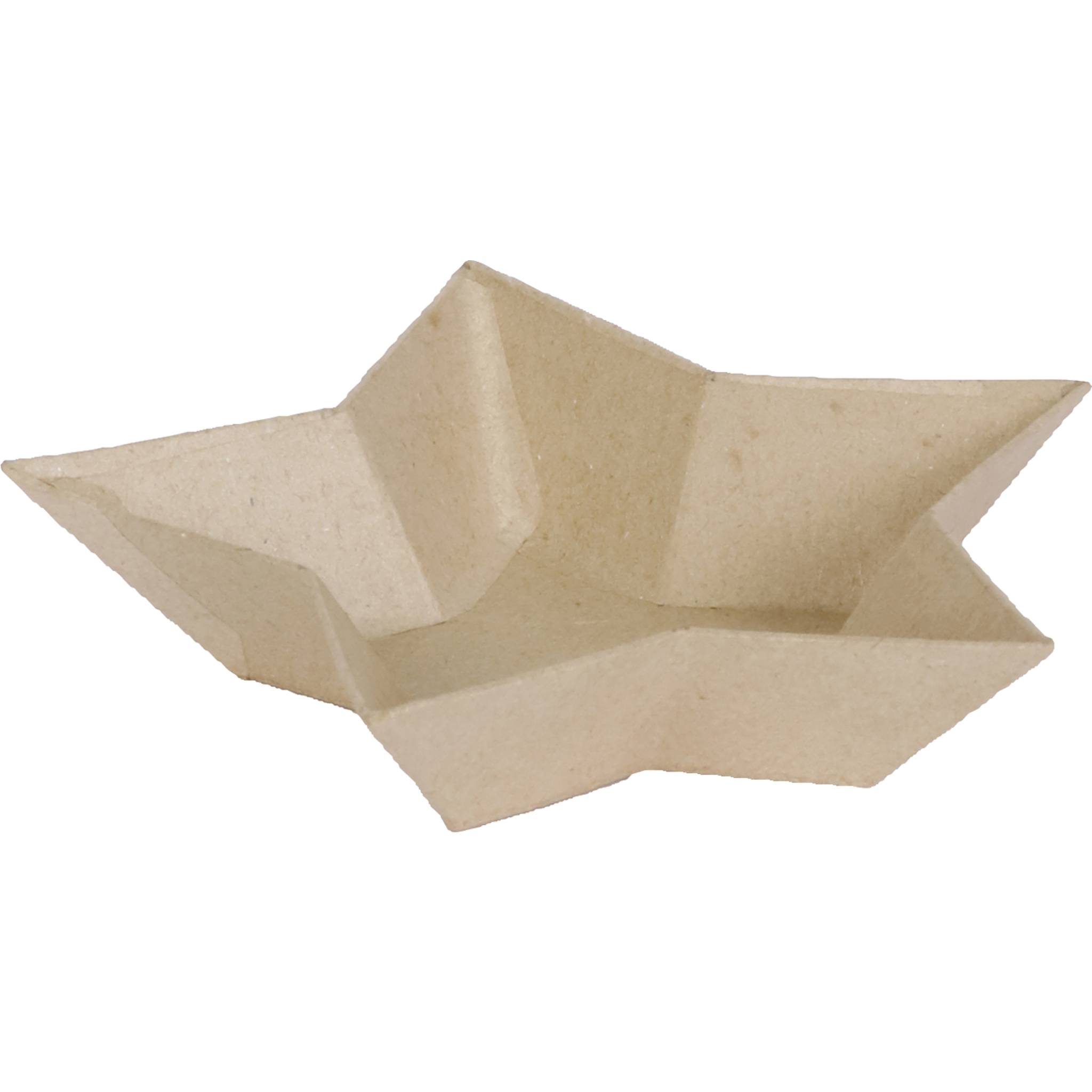 Décopatch 10x Pappmaché, kleiner Taschenleerer, sternförmig Kartonbraun AC766C