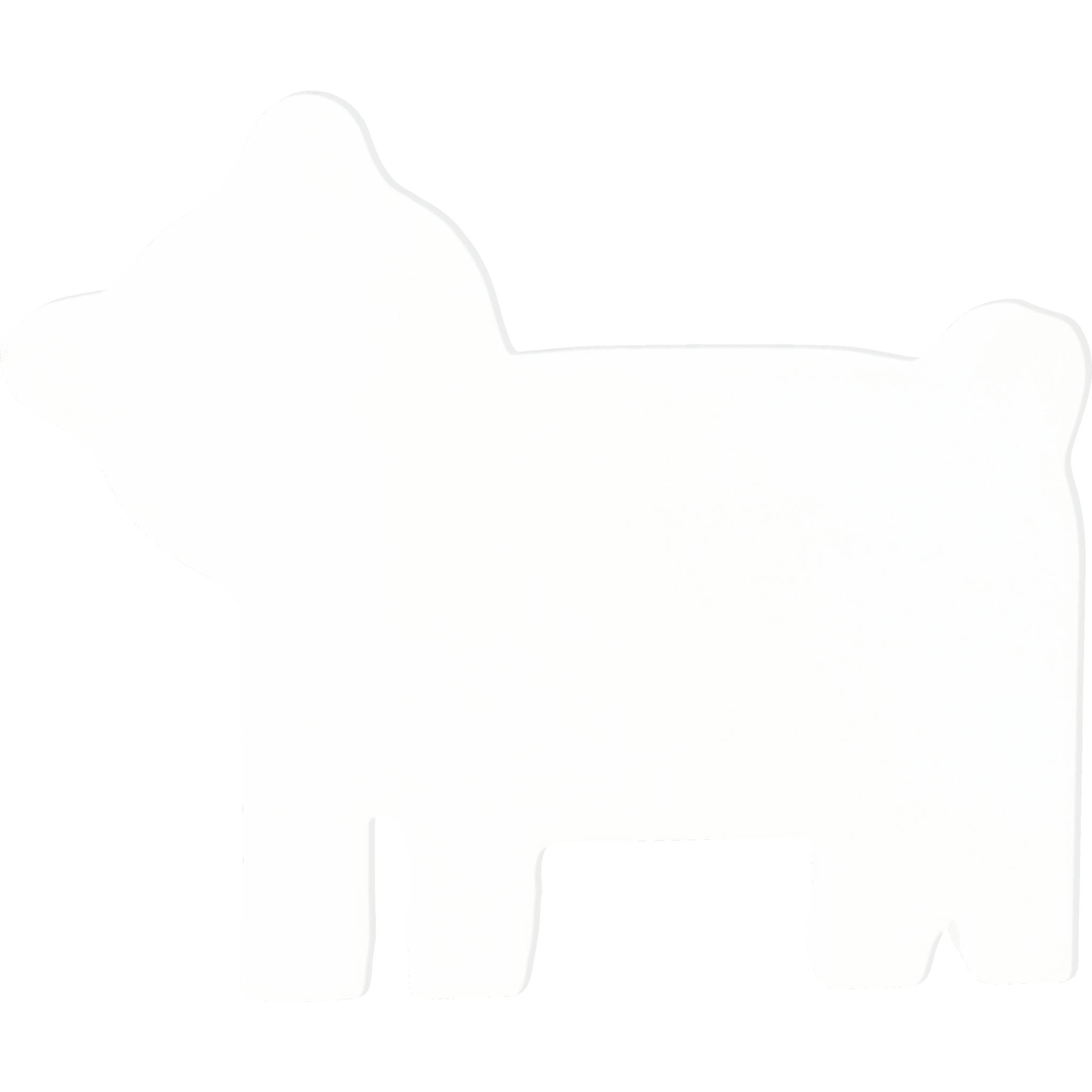 Décopatch 5x Weißes Pappmaché, Silhouette, Bär, 1,5x12x10 cm - Weiß AC434O
