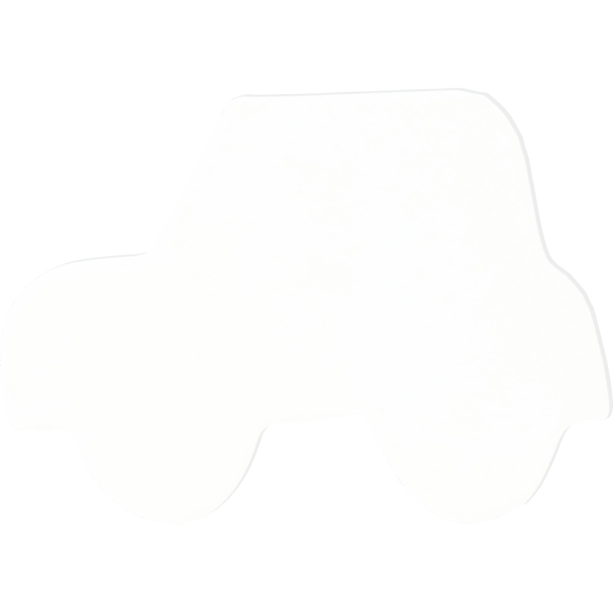 Décopatch 5x Weißes Pappmaché, Silhouette, Auto, 1,5x12x9 cm - Weiß AC438O