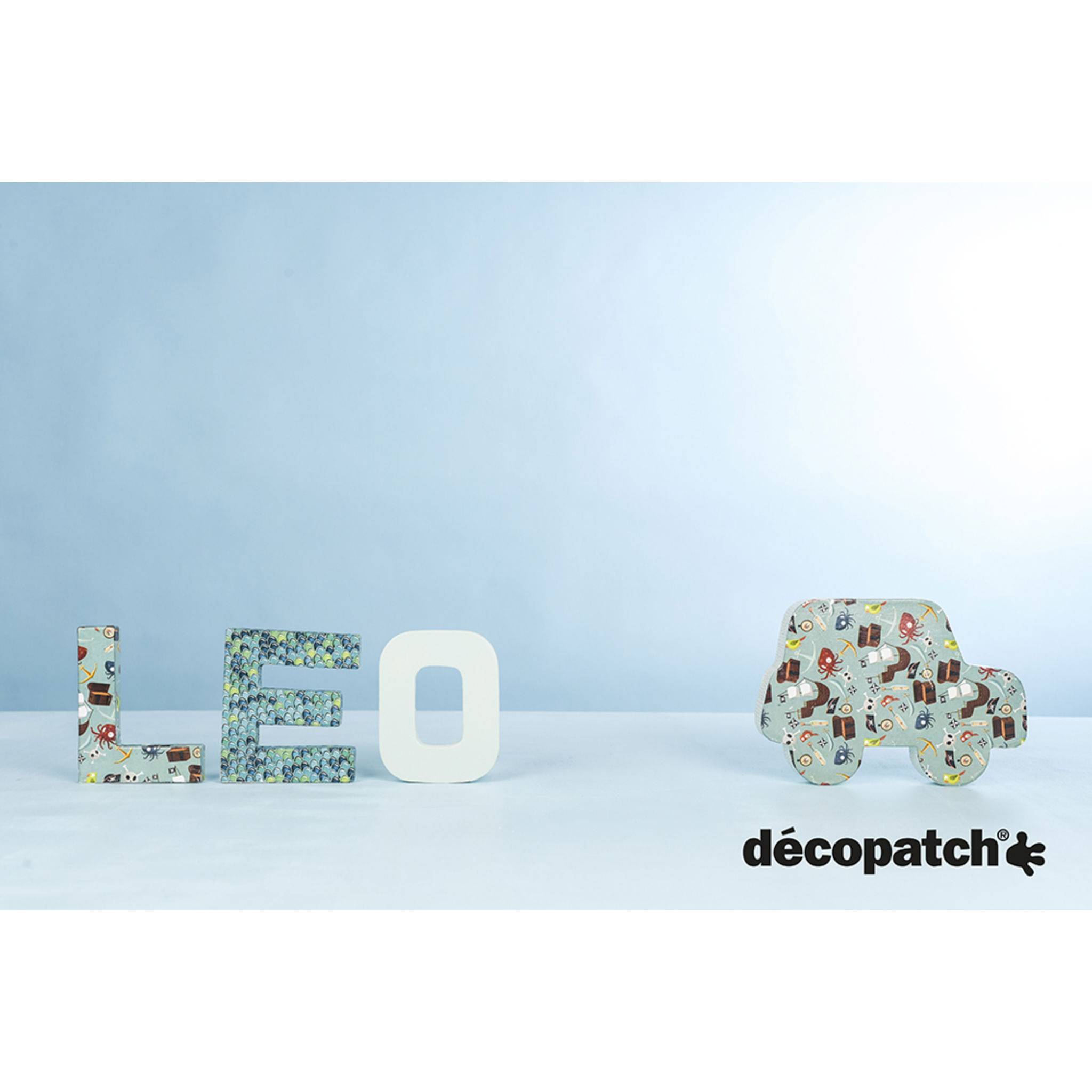 Décopatch 5x Weißes Pappmaché, Silhouette, Auto, 1,5x12x9 cm - Weiß AC438O