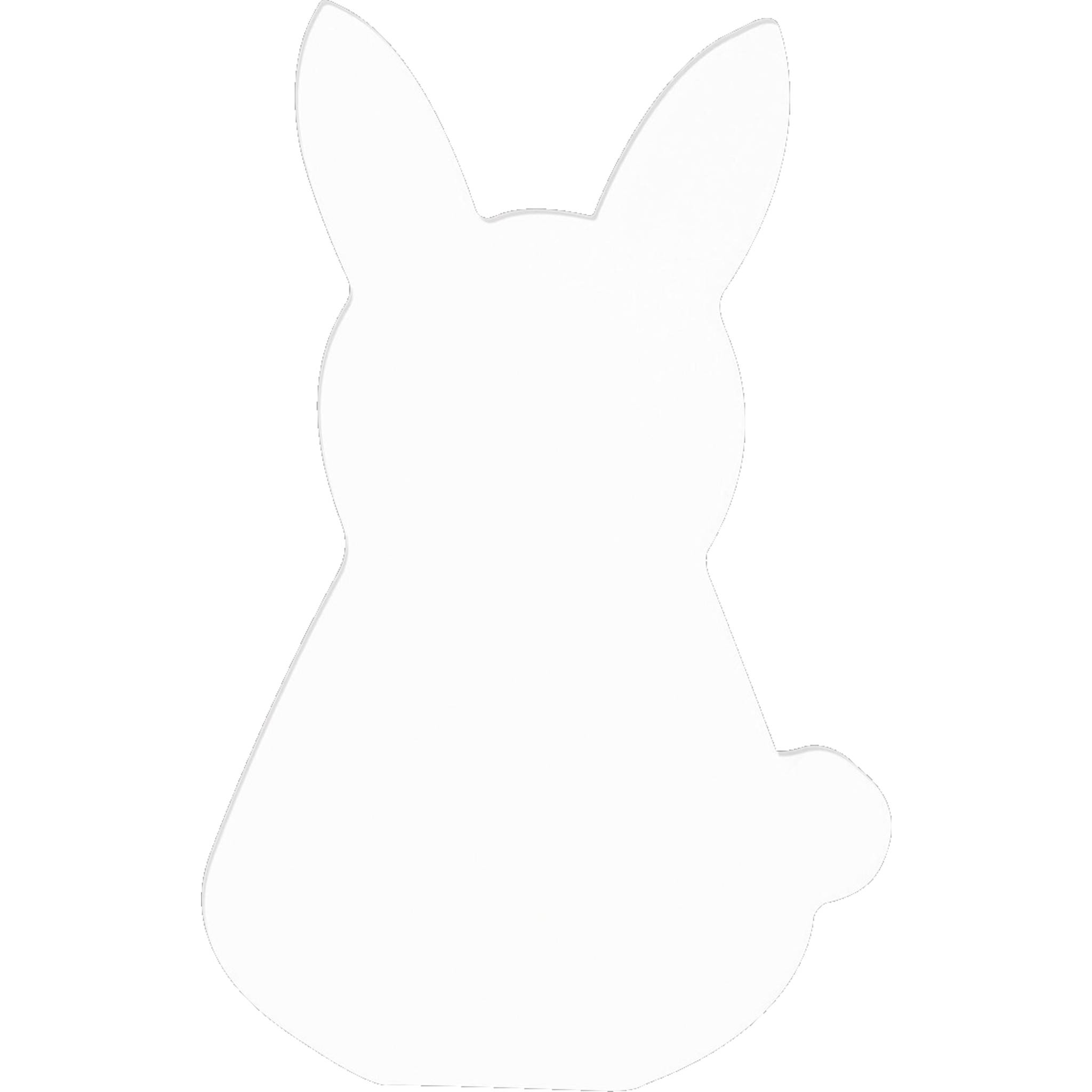 Décopatch 3x Weißes Pappmaché, Silhouette, Hase, 2,5x13,5x20,5 cm - Weiß AC445O