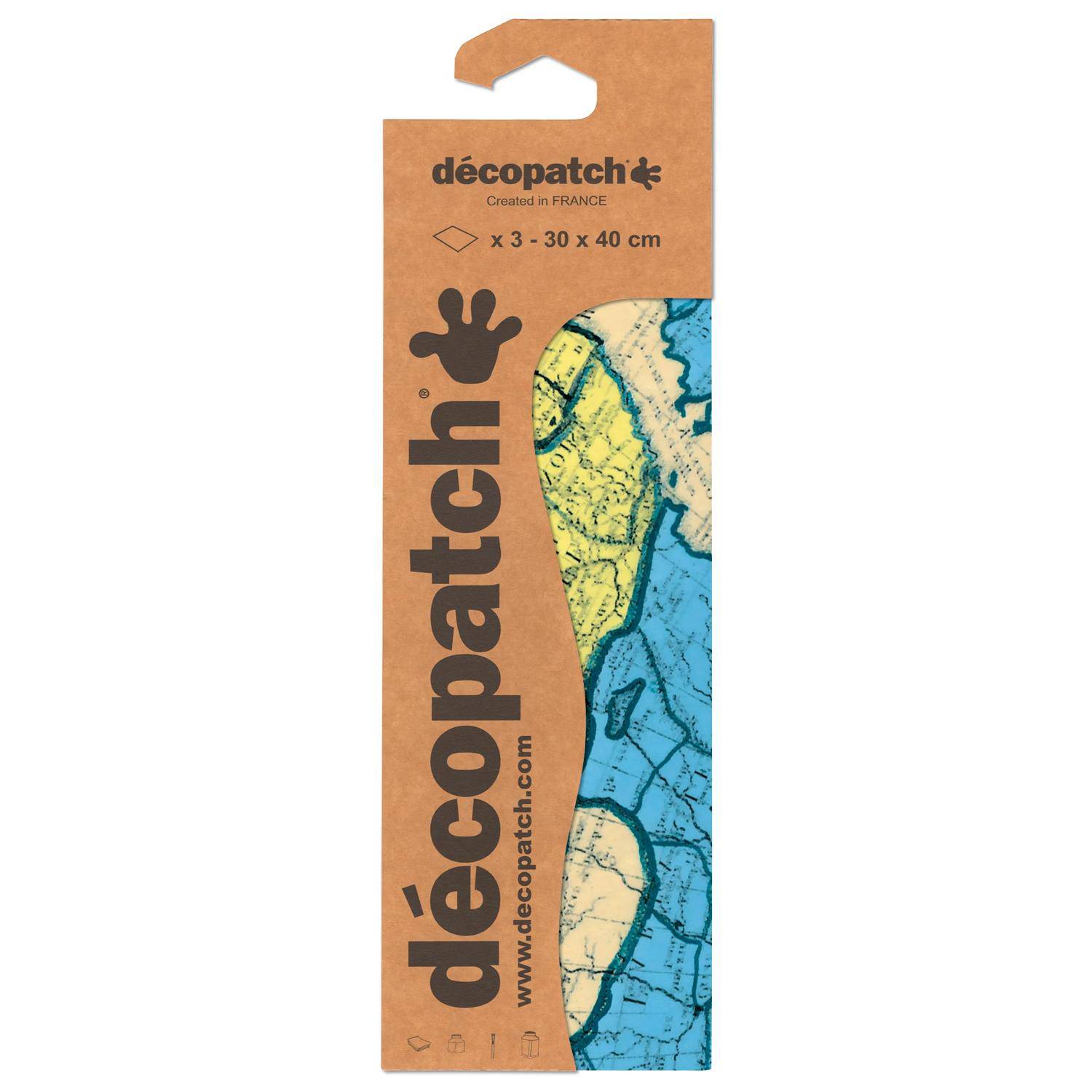 Décopatch 6x Blisterpackung 3 Bogen Papier 30x40cm gleichen Design Nr. 691 C691O