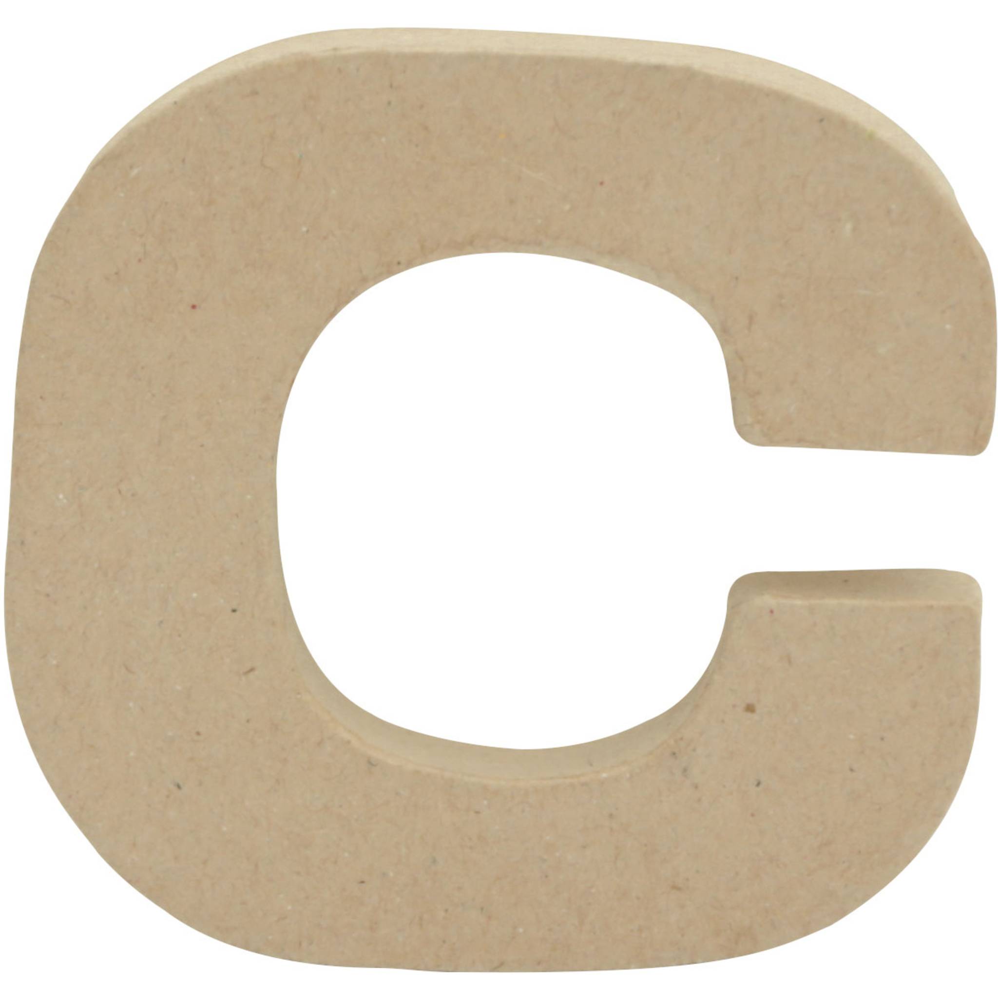 Décopatch 5x Pappmaché Kraft, Buchstabe c 1,5x8,5x8,5cm Kartonbraun AC815C