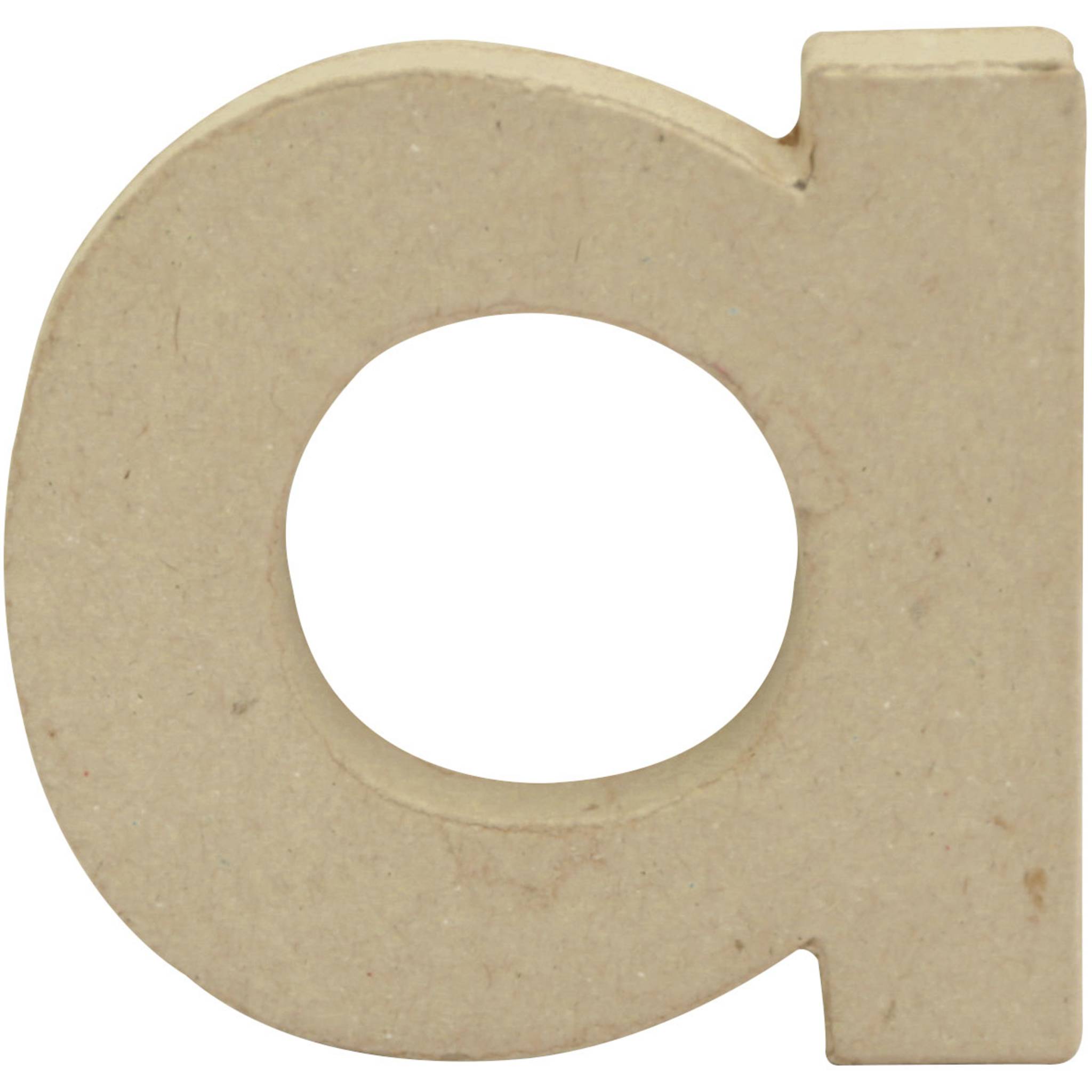 Décopatch 5x Pappmaché Kraft, kleiner Buchstabe a 1,5x9x8,5cm Kartonbraun AC813C