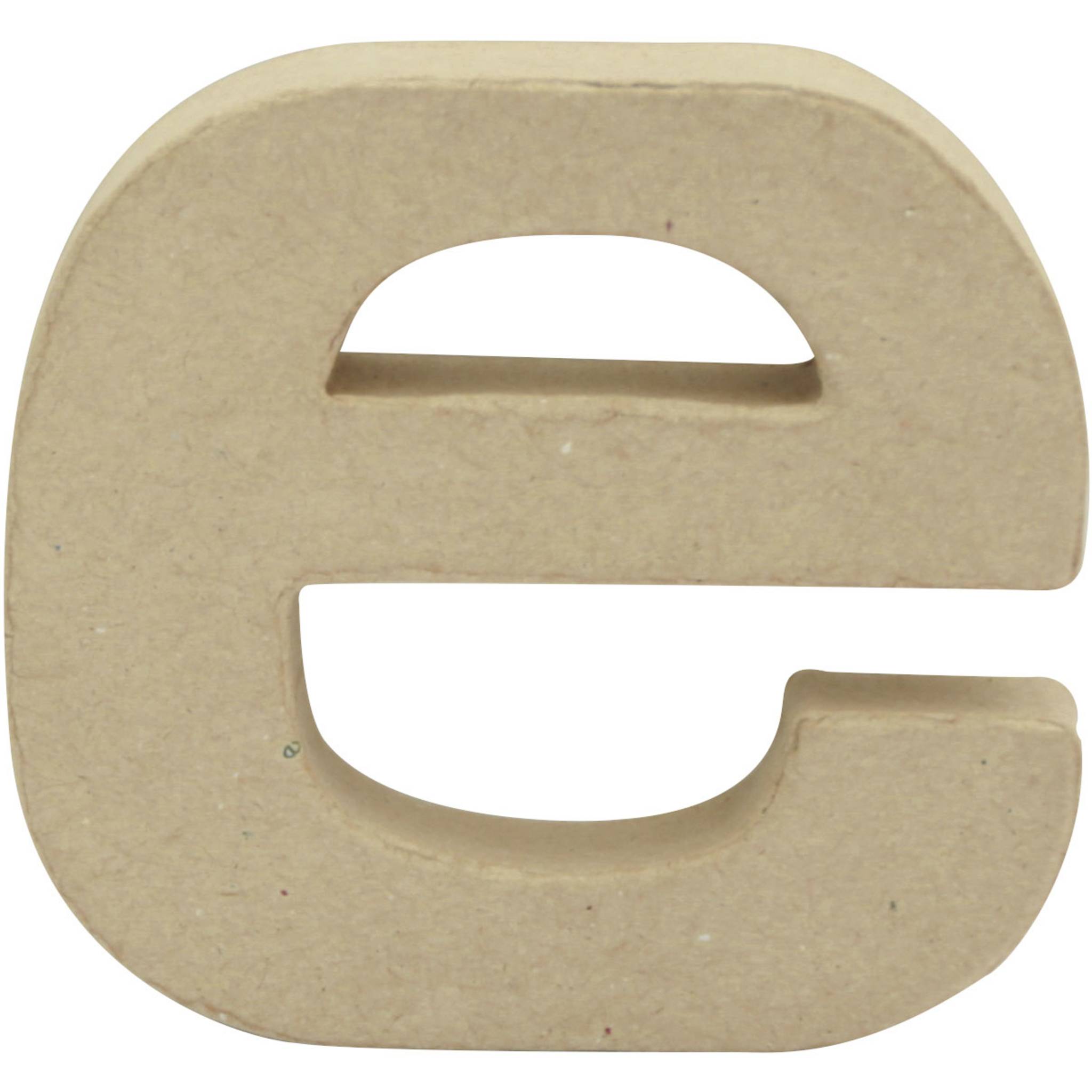 Décopatch 5x Pappmaché Kraft, kleiner Buchstabe e 1,5x9x8,5cm Kartonbraun AC817C