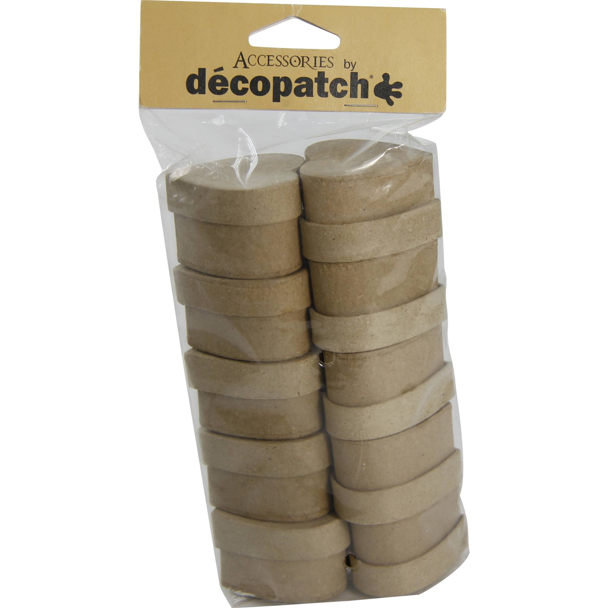 Décopatch 3x braunes Pappmaché Set, 10 herzförmige Schachteln Kartonbraun EV008O
