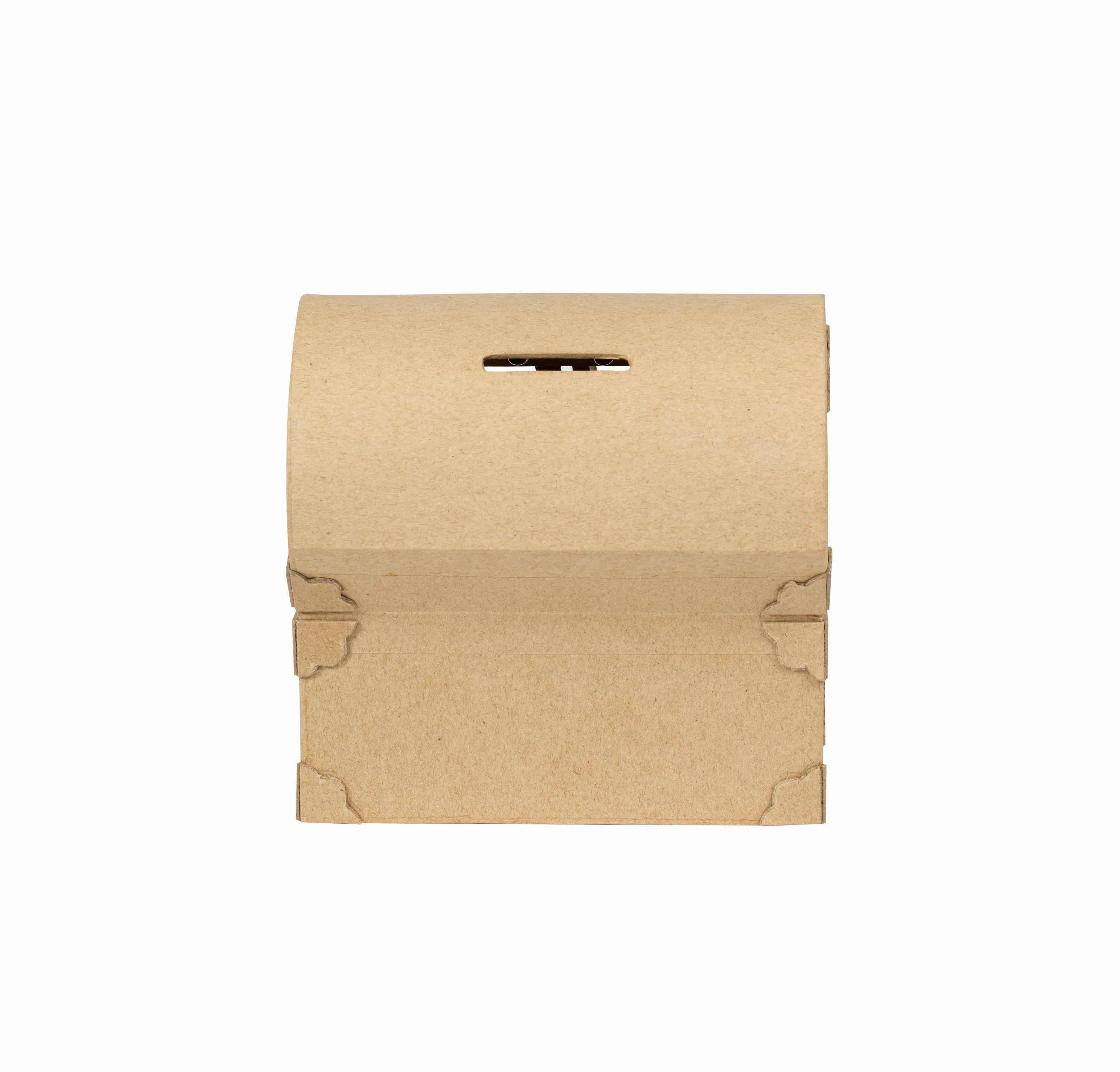 Décopatch 2x Pappmaché, Spardose Schatztruhe 15x9x12 cm - Kartonbraun AC929C