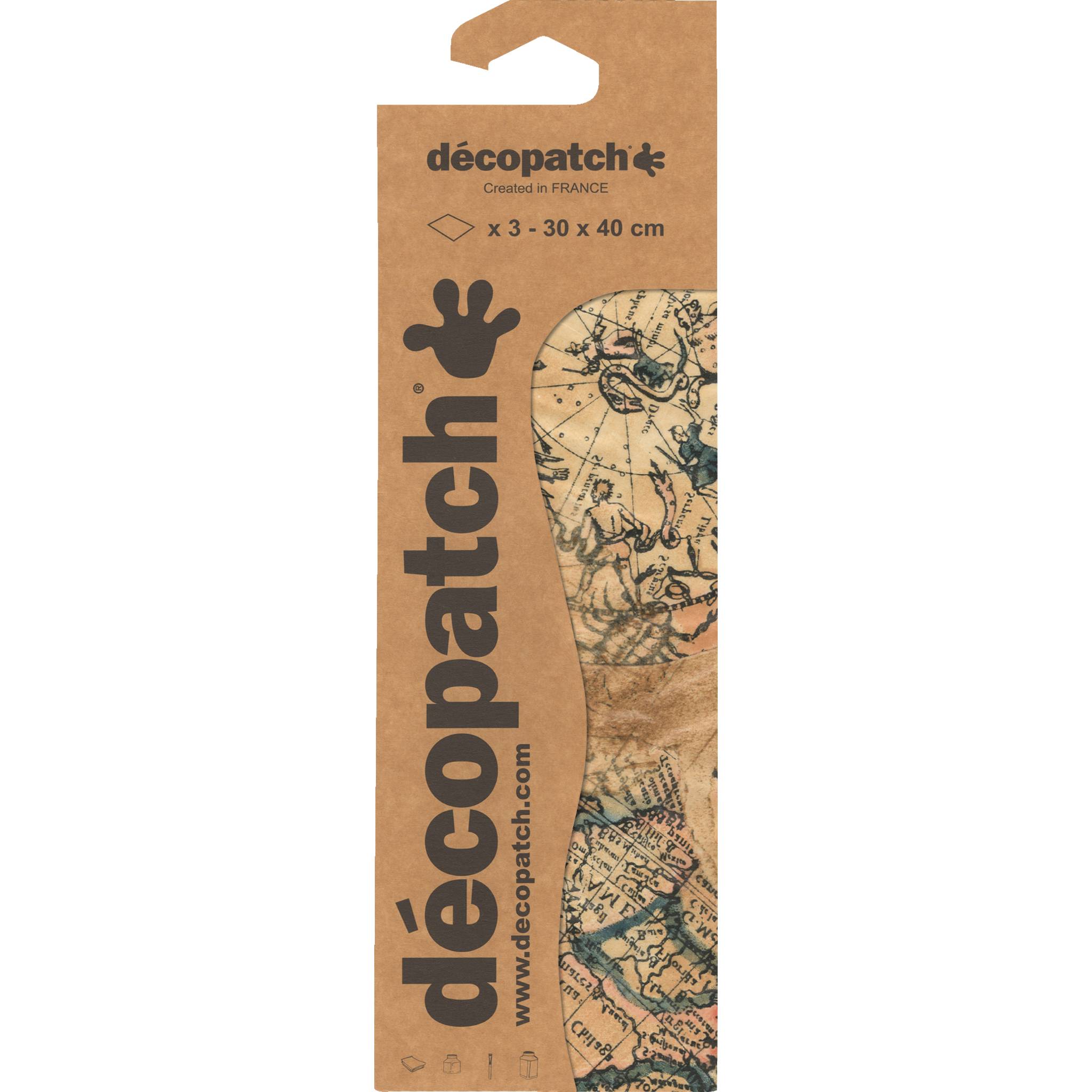 Décopatch 6x Blisterpackung 3 Bogen Papier 30x40cm gleichen Design Nr. 806 C806C
