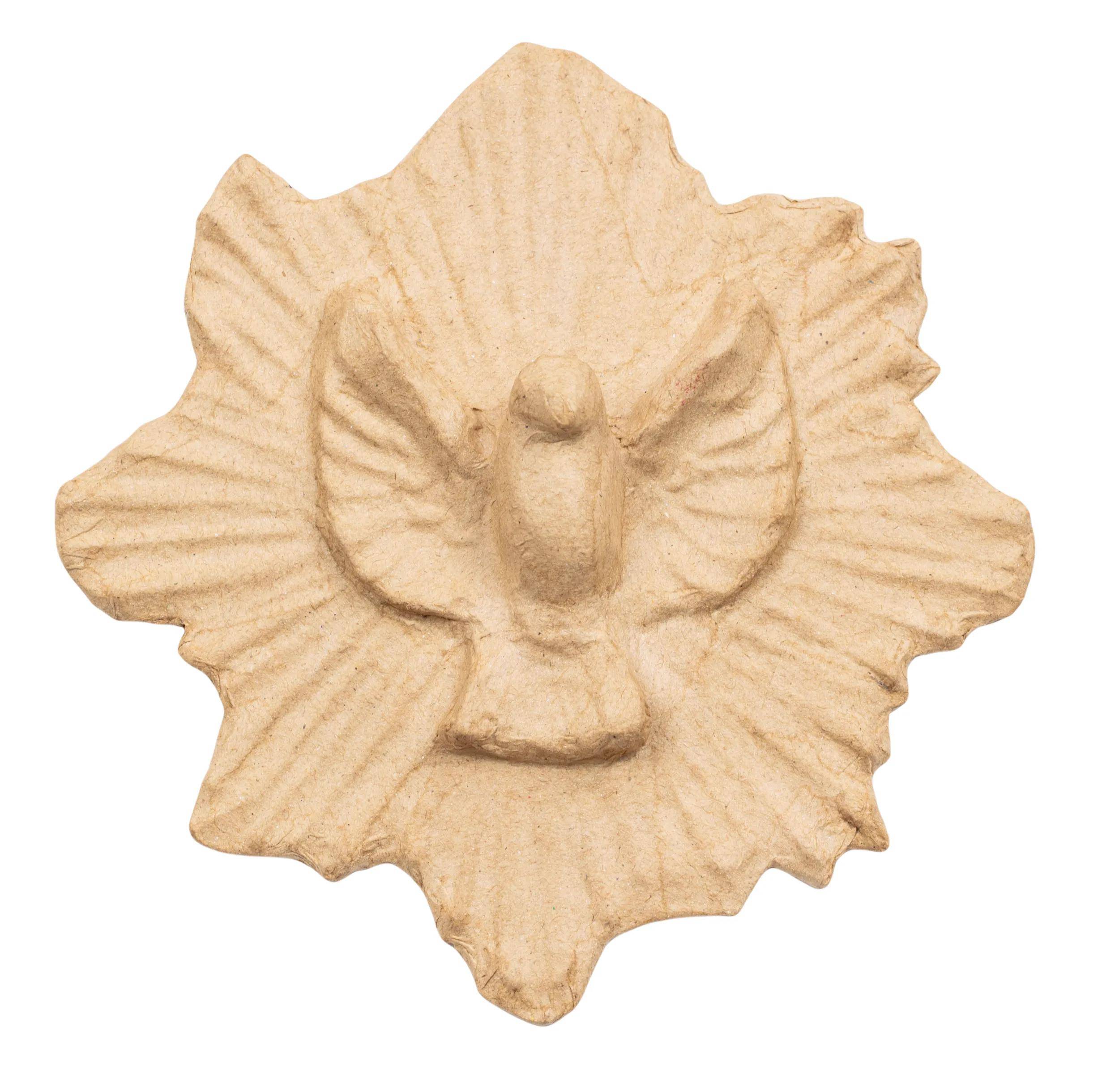 Décopatch 2x Pappmaché, Ex-voto Taube 5,5x15x16 cm - Kartonbraun AC926C