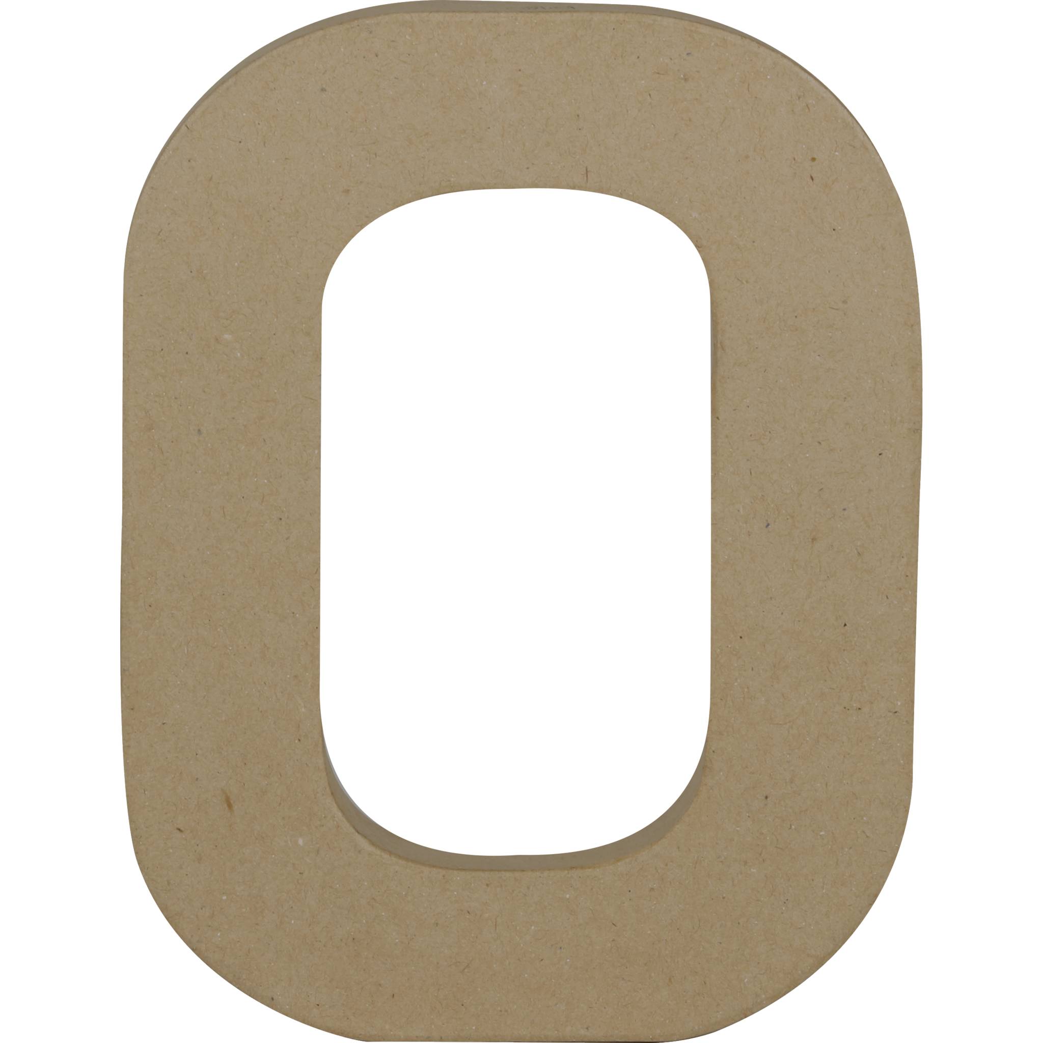 Décopatch 3x Pappmaché Kraft, Großbuchstabe O 20cm - Kartonbraun AC866C