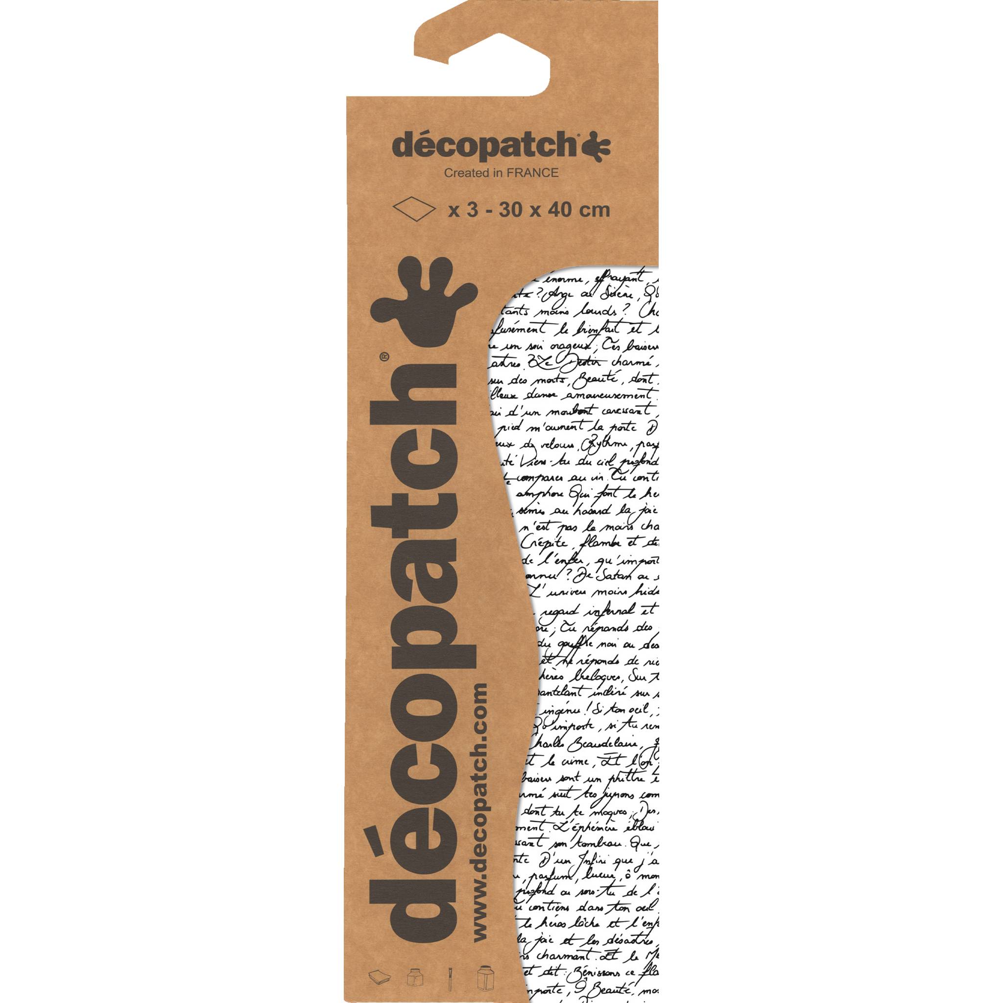 Décopatch 6x Blisterpackung 3 Bogen Papier 30x40cm gleichen Design Nr. 771 C771O