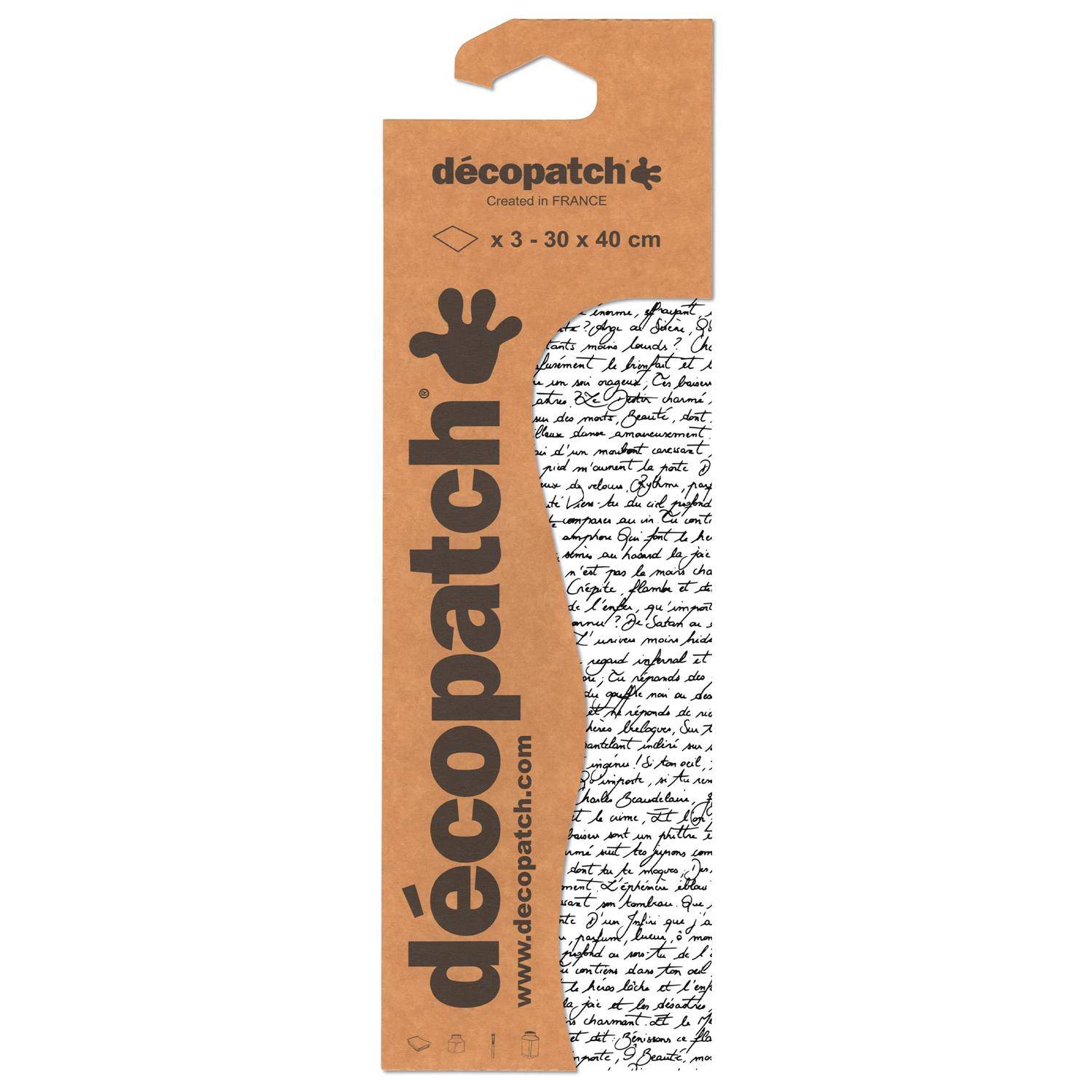Décopatch 6x Blisterpackung 3 Bogen Papier 30x40cm gleichen Design Nr. 771 C771O