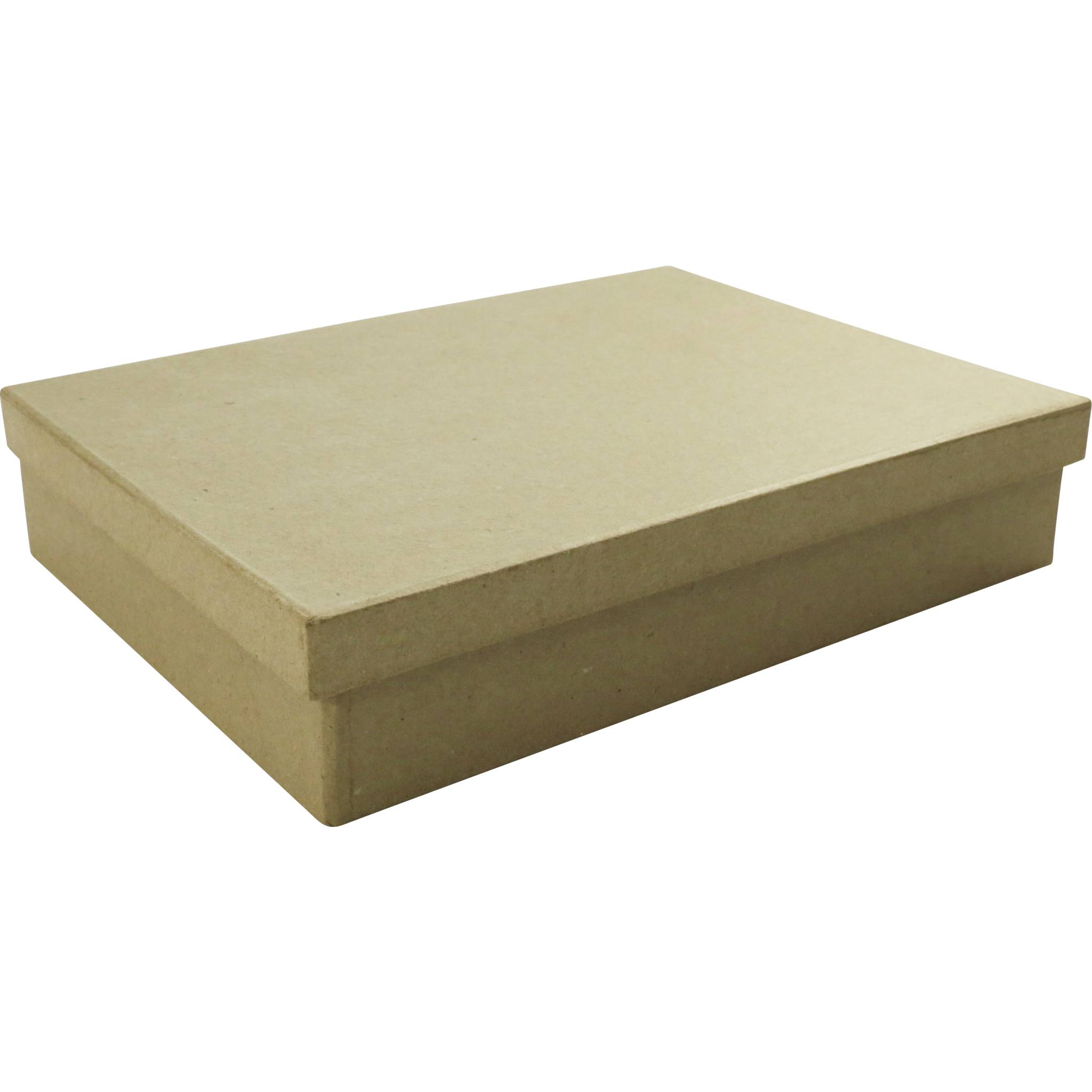 Décopatch 2x Braunes Pappmaché, Schachtel A5 15x21x4,5 cm - Kartonbraun BT031O
