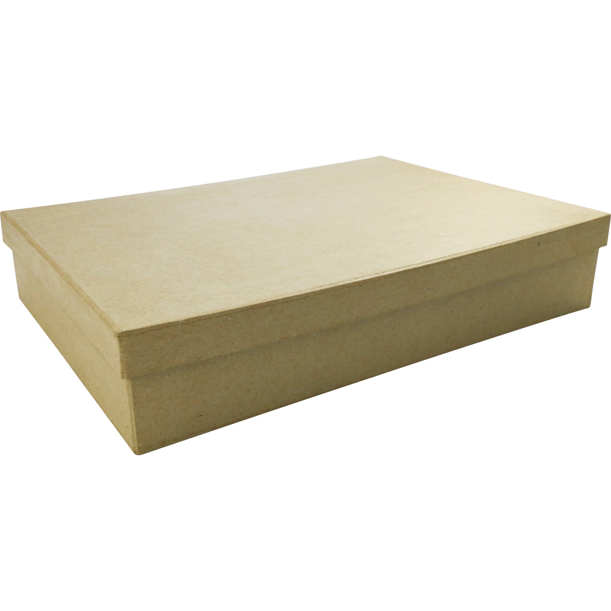 Décopatch 2x Braunes Pappmaché, Schachtel A4 21x29,7x5,5 cm - Kartonbraun BT032O