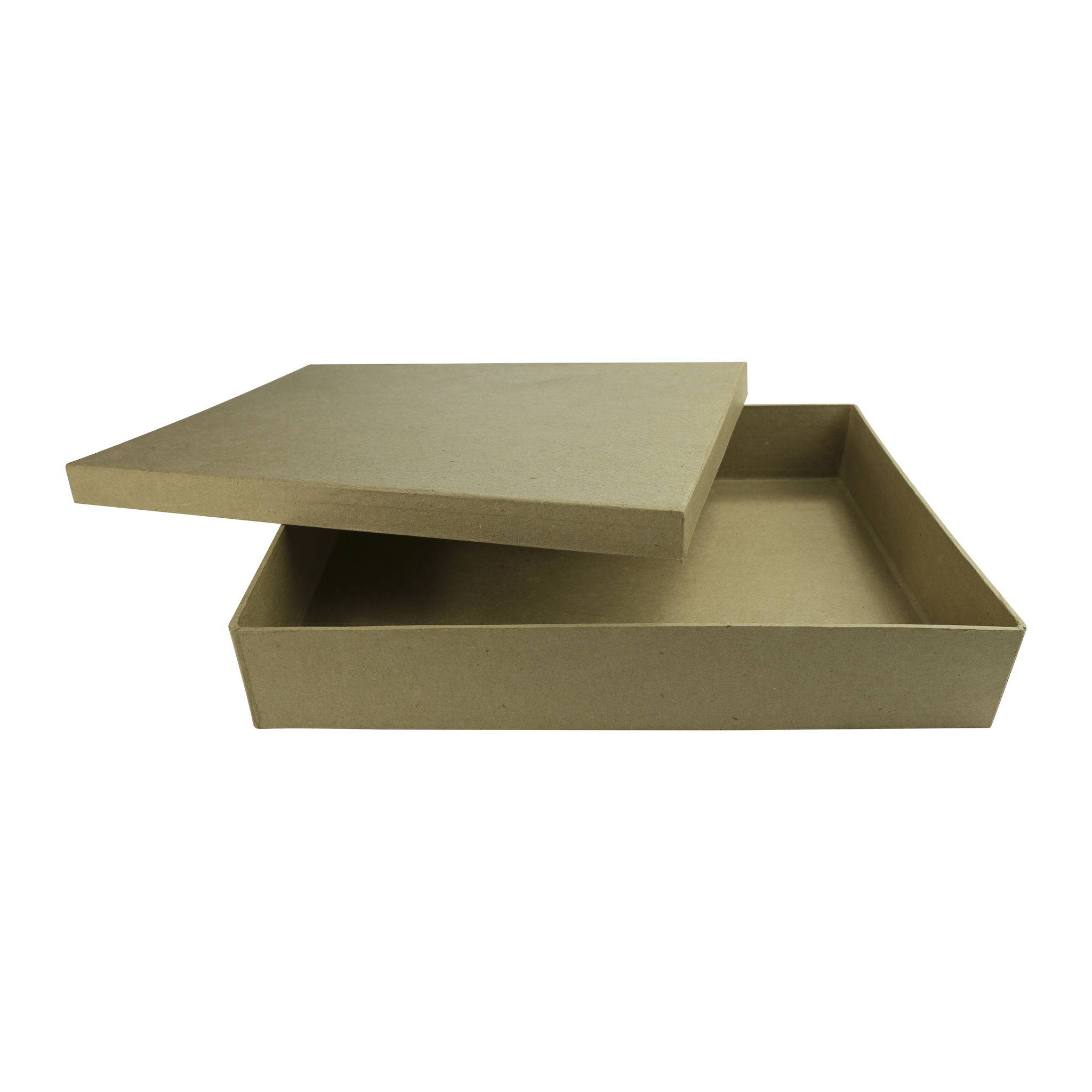 Décopatch 2x Braunes Pappmaché, Schachtel A4 21x29,7x5,5 cm - Kartonbraun BT032O