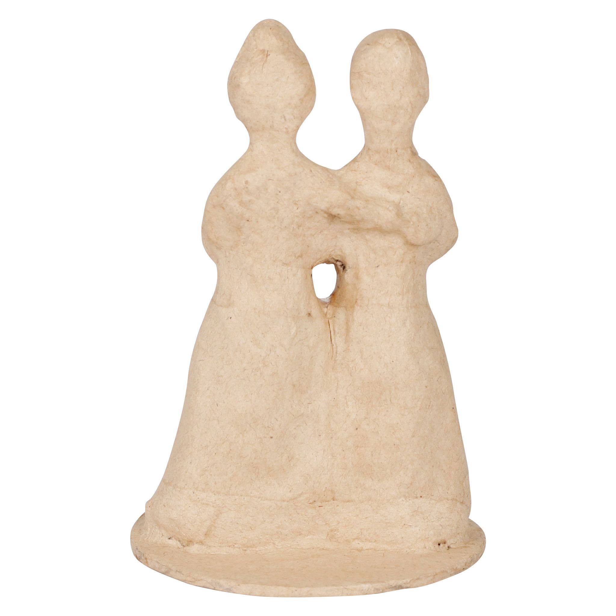 Décopatch 5x Braunes Pappmaché, Brautpaar Frau und Frau 8,5cm Kartonbraun EV026C