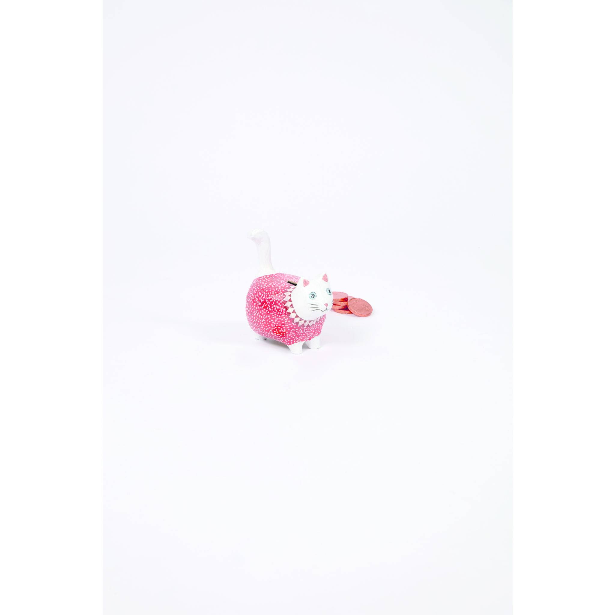 Décopatch 2x Pappmaché, Spardose stehende Katze 14x8,5x15cm Kartonbraun AC841C