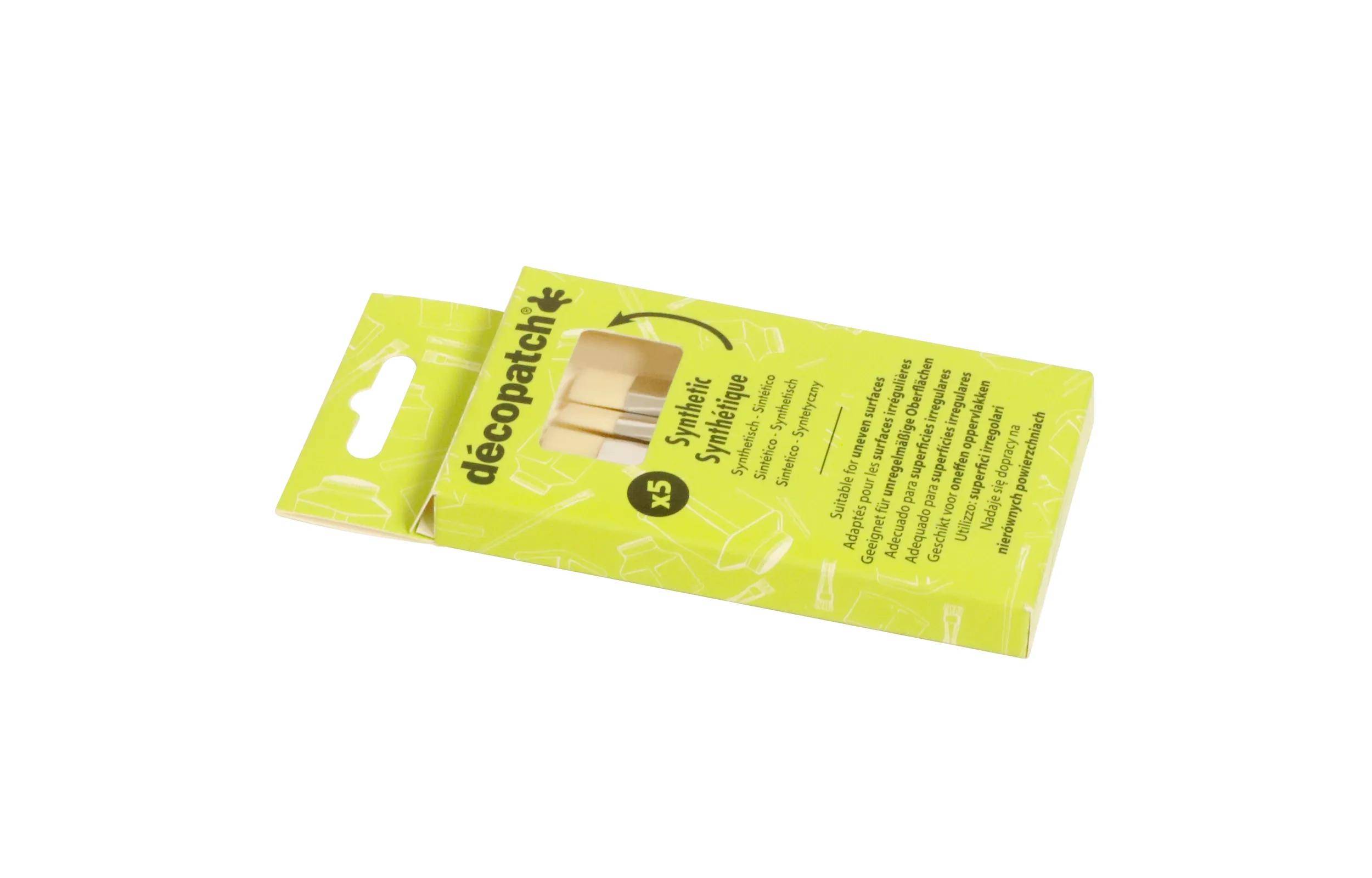 Décopatch 24x Packung mit 5 Borstenpinseln Nr. 5 reiner Seide Beige PACKPC05O