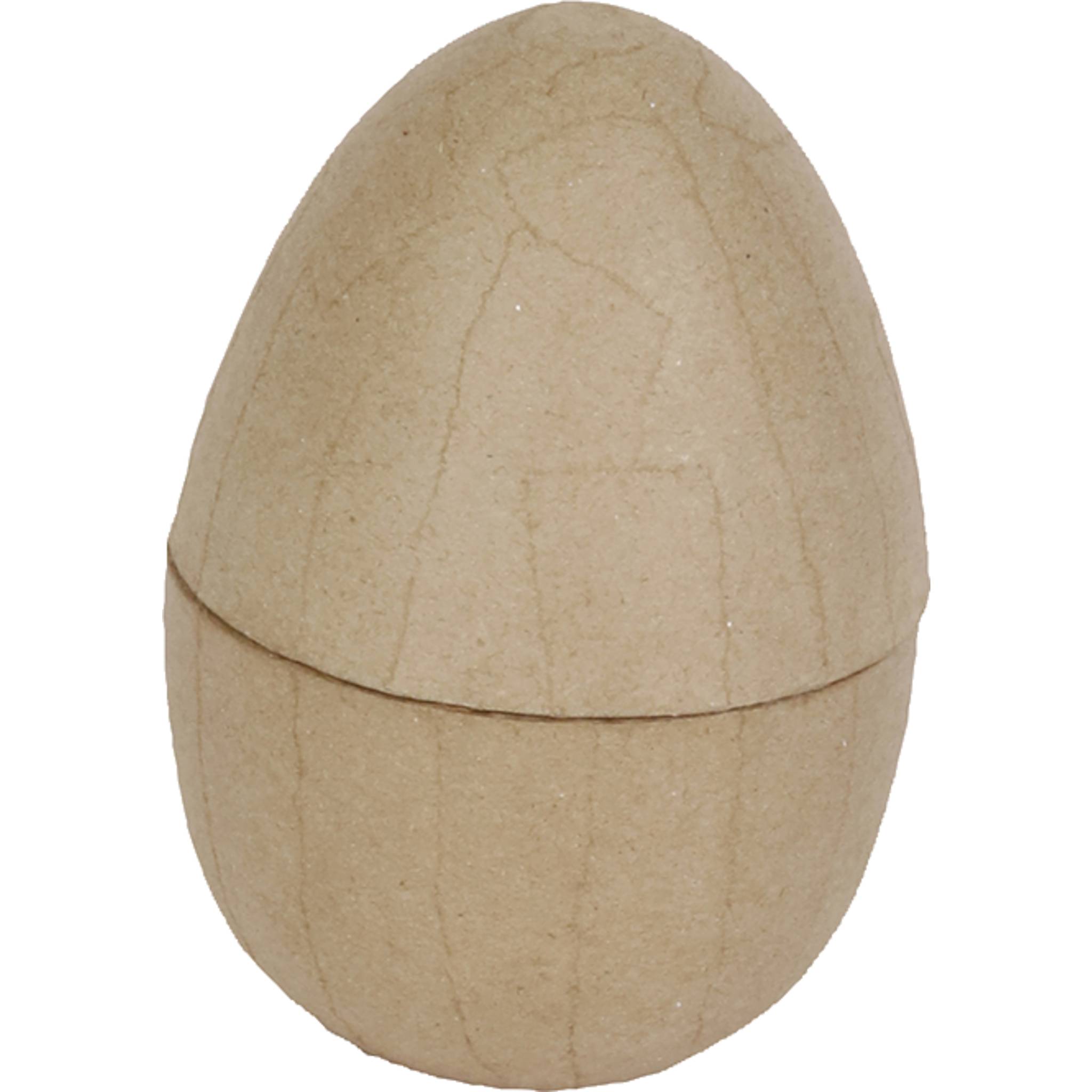 Décopatch 3x Pappmaché, Schachtel in Eiform 8,8x8,8x13cm Kartonbraun BT018O