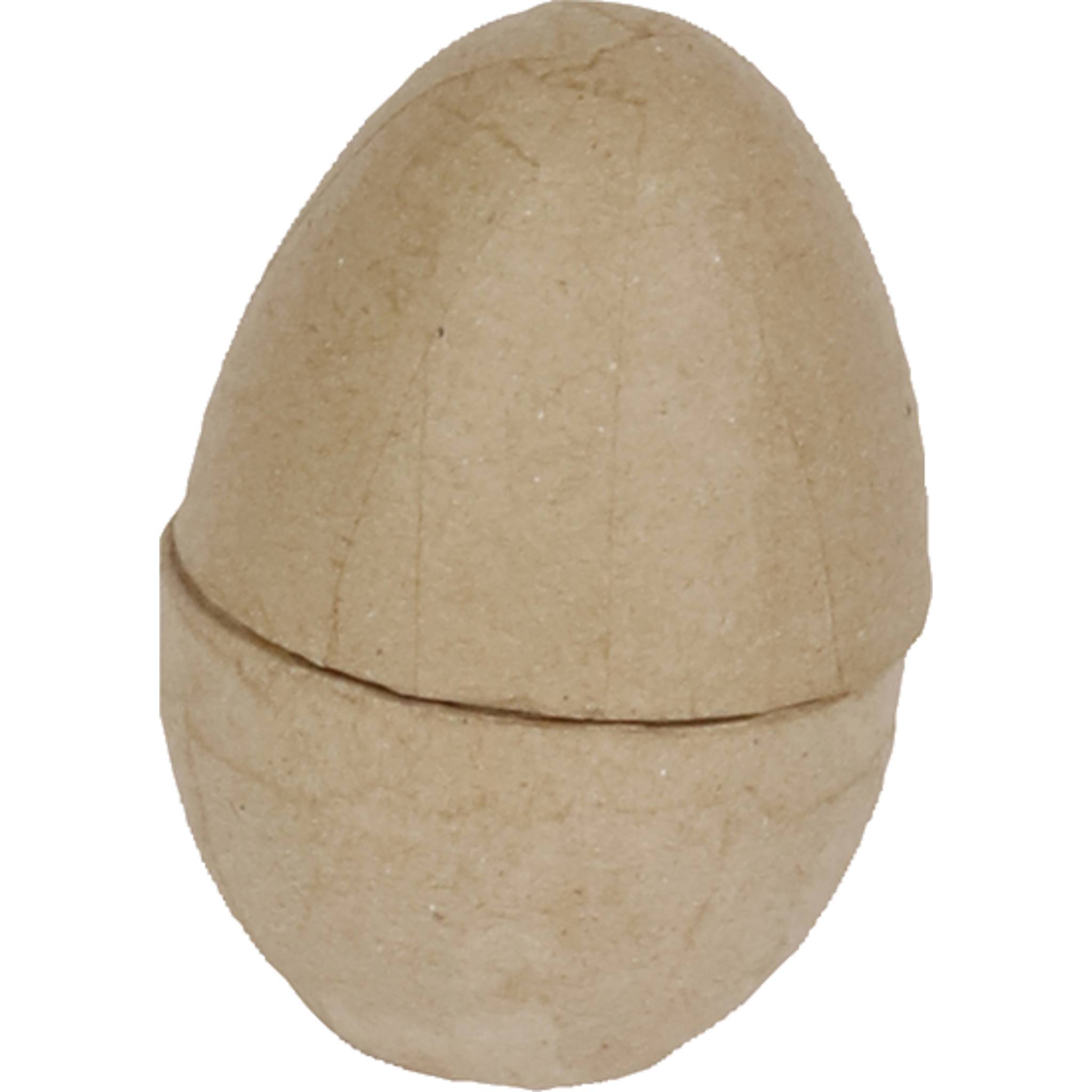 Décopatch 5x Braunes Pappmaché, Schachtel in Eiform 6x6x8,4cm Kartonbraun BT017O