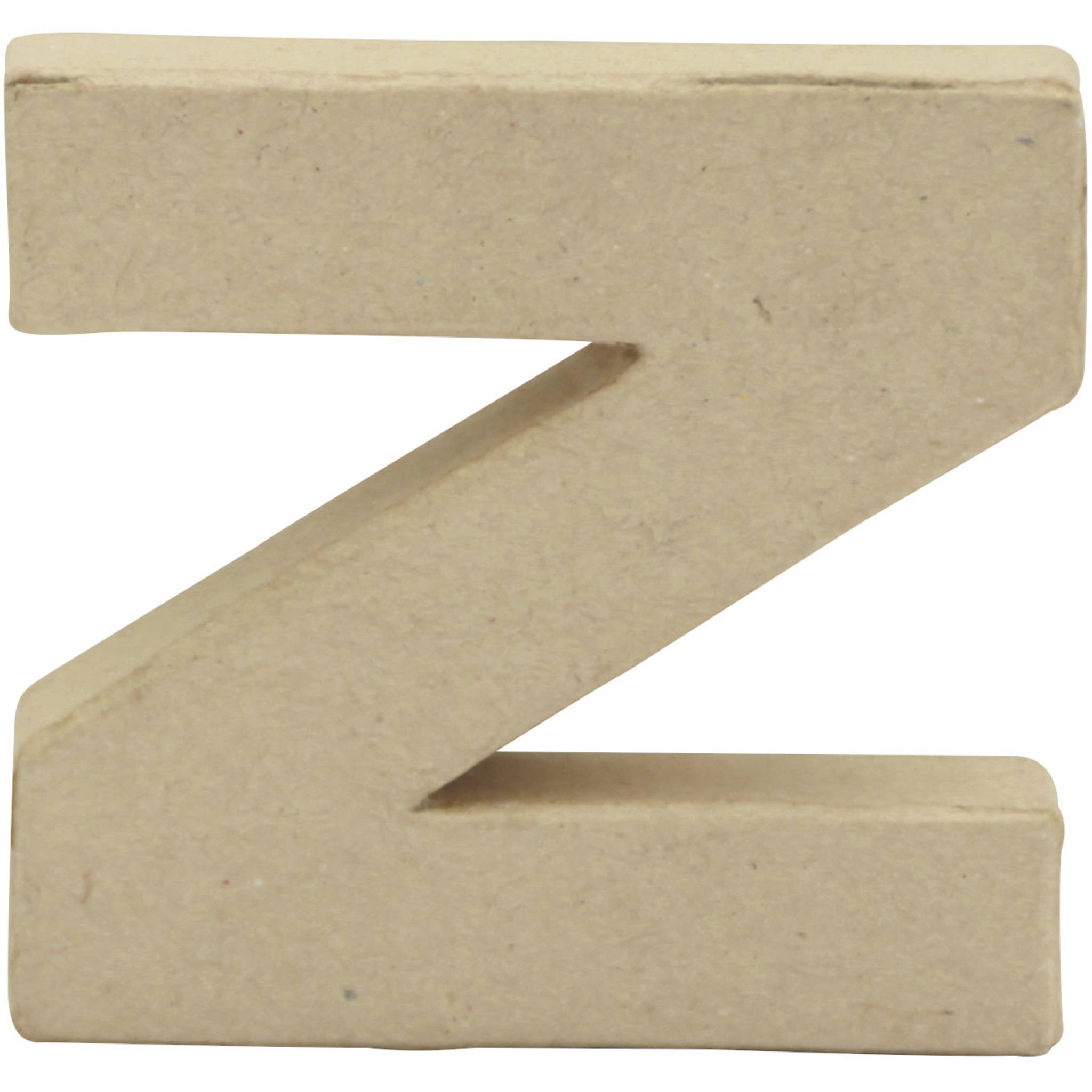 Décopatch 5x Pappmaché Kraft, kleiner Buchstabe z 1,5x9x8,5cm Kartonbraun AC838C