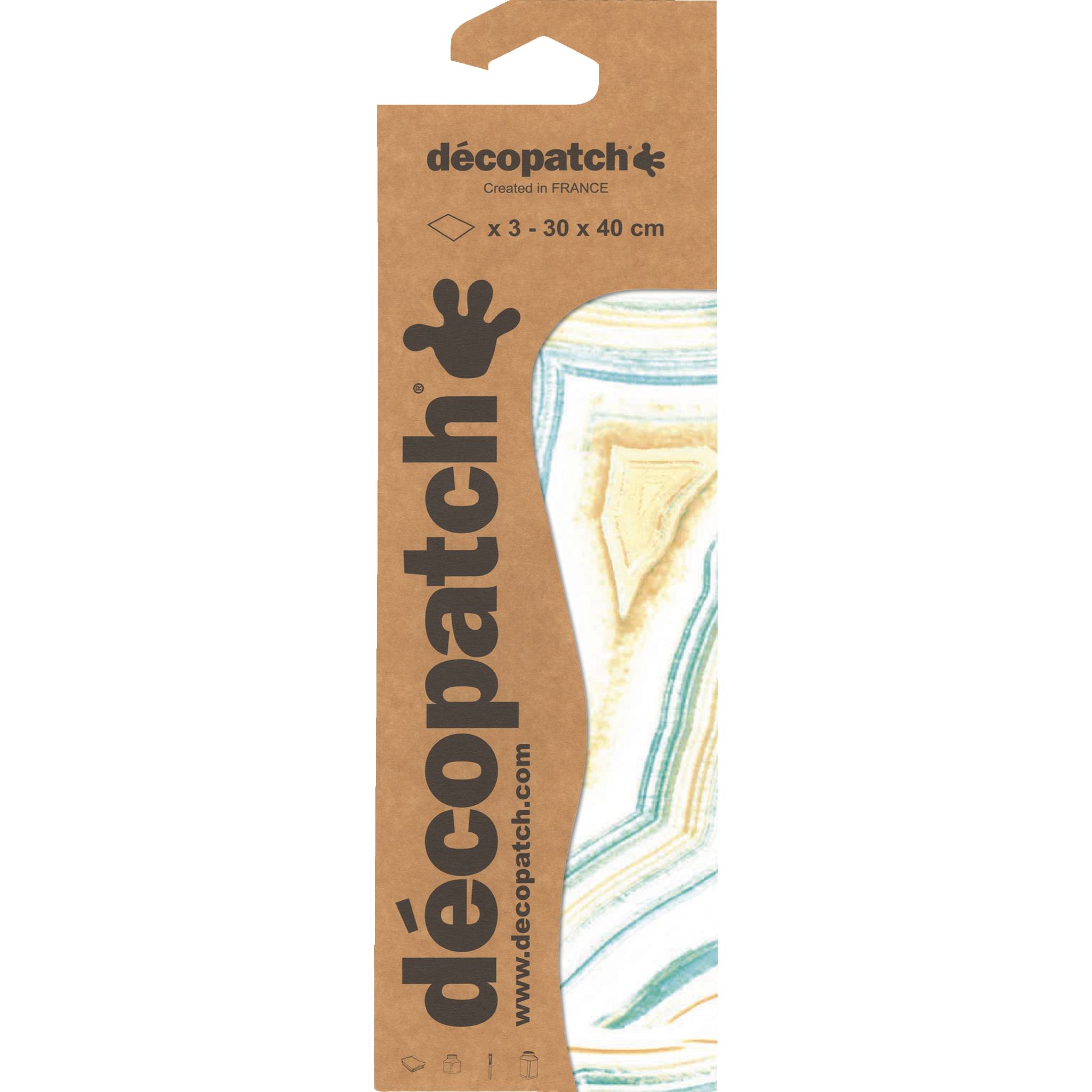 Décopatch 6x Blisterpackung 3 Bogen Papier 30x40cm gleichen Design Nr. 856 C856C