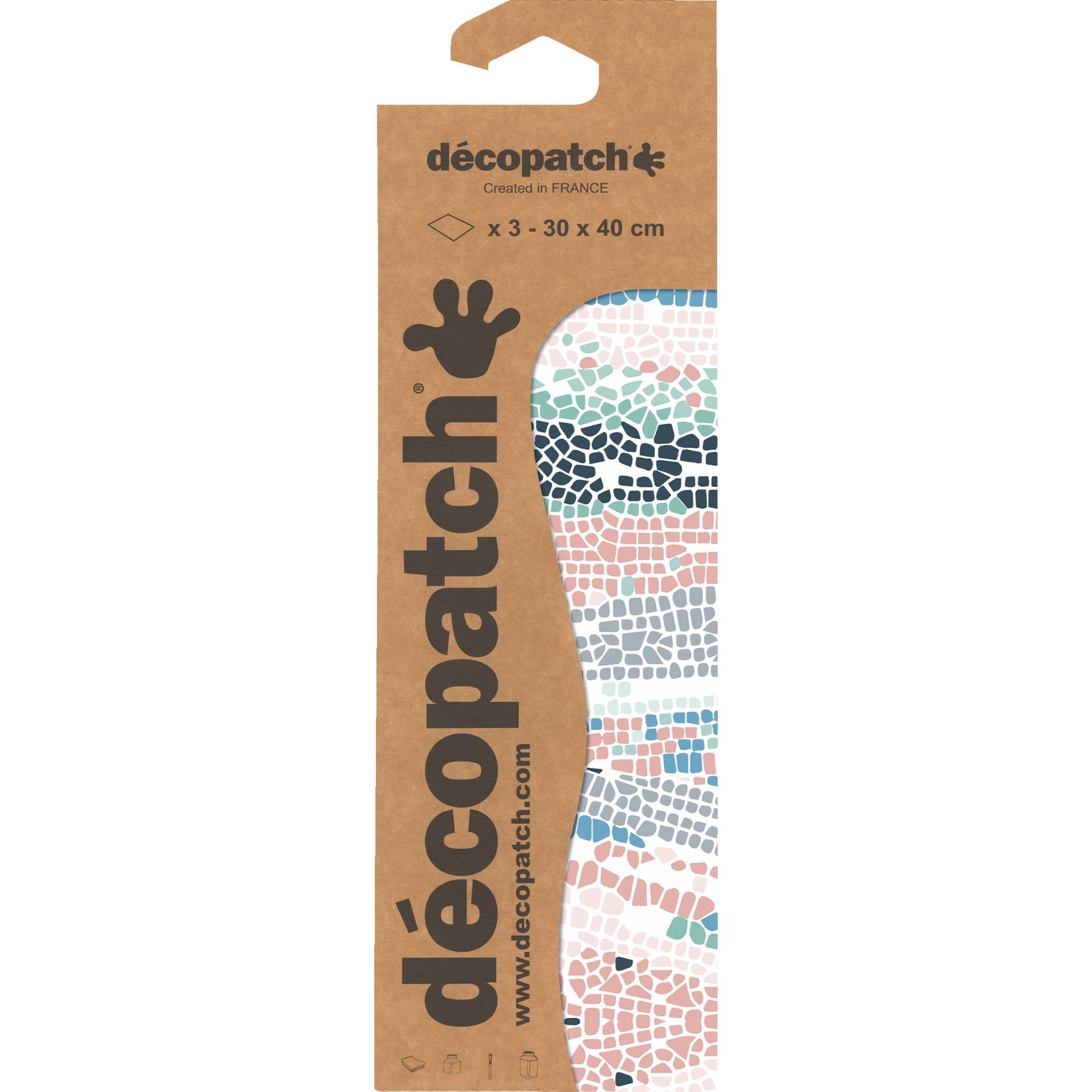 Décopatch 6x Blisterpackung 3 Bogen Papier 30x40cm gleichen Design Nr. 857 C857C