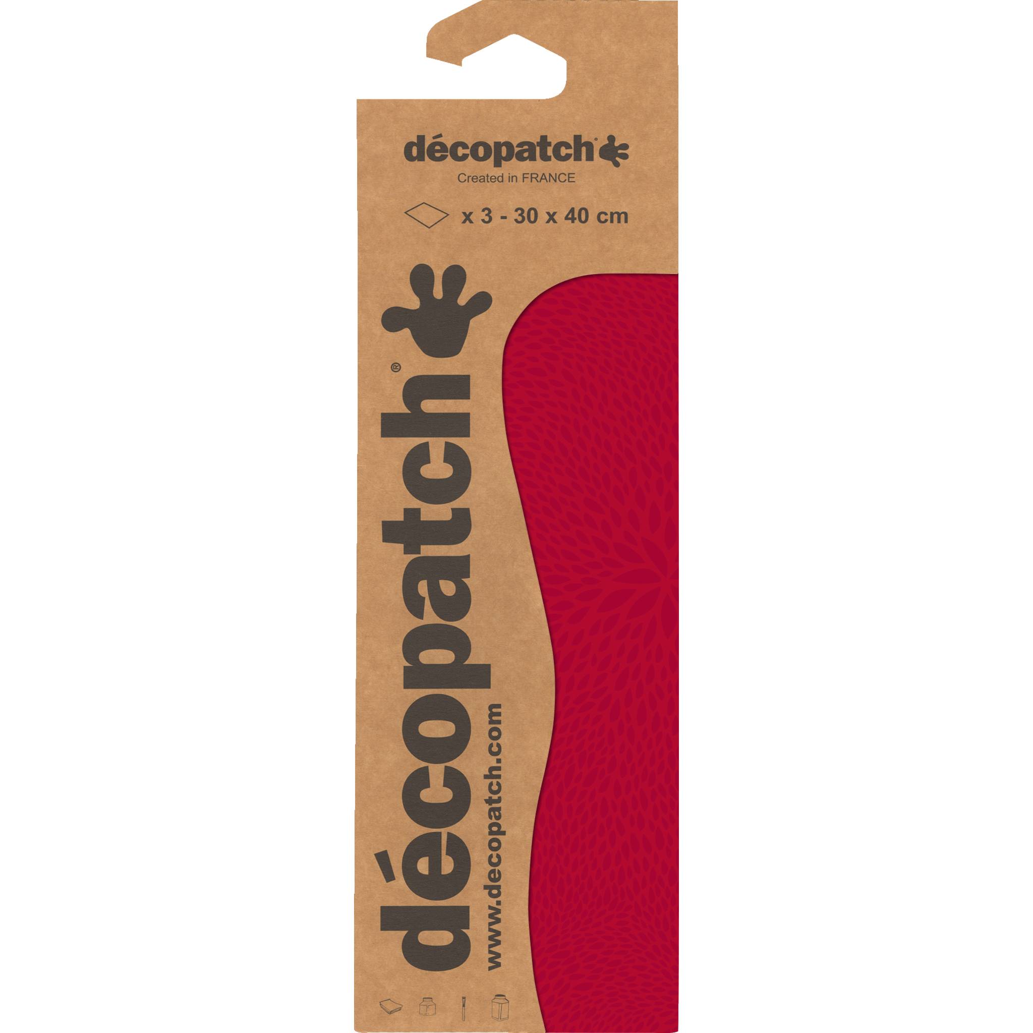Décopatch 6x Blisterpackung 3 Bogen Papier 30x40cm gleichen Design Nr. 724 C724O