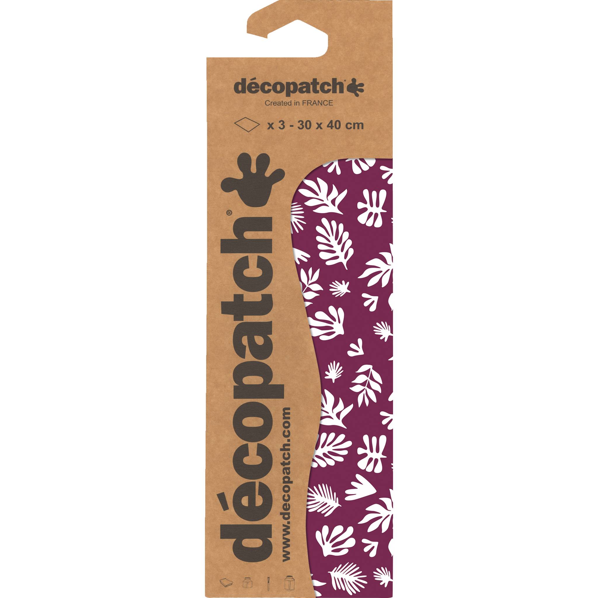 Décopatch 6x Blisterpackung 3 Bogen Papier 30x40cm gleichen Design Nr. 859 C859C