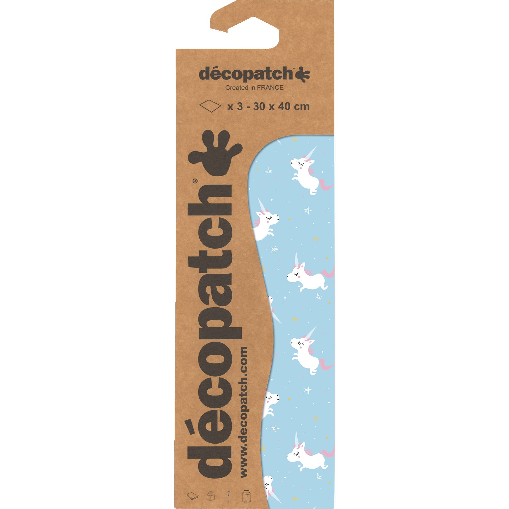Décopatch 6x Blisterpackung 3 Bogen Papier 30x40cm gleichen Design Nr. 727 C727O
