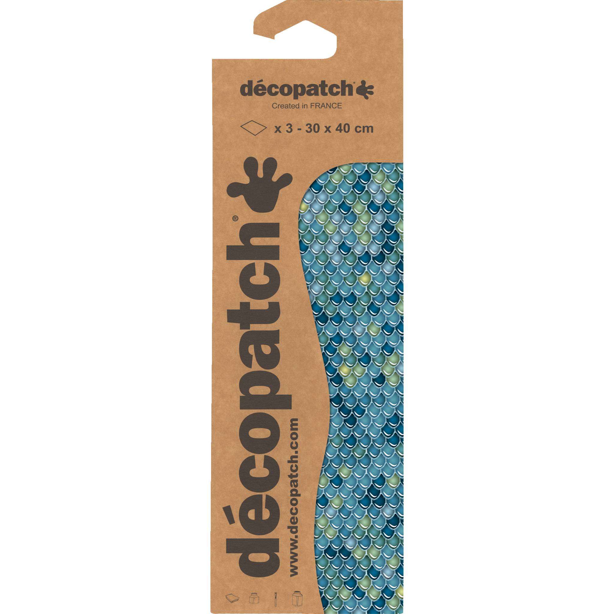 Décopatch 6x Blisterpackung 3 Bogen Papier 30x40cm gleichen Design Nr. 729 C729O