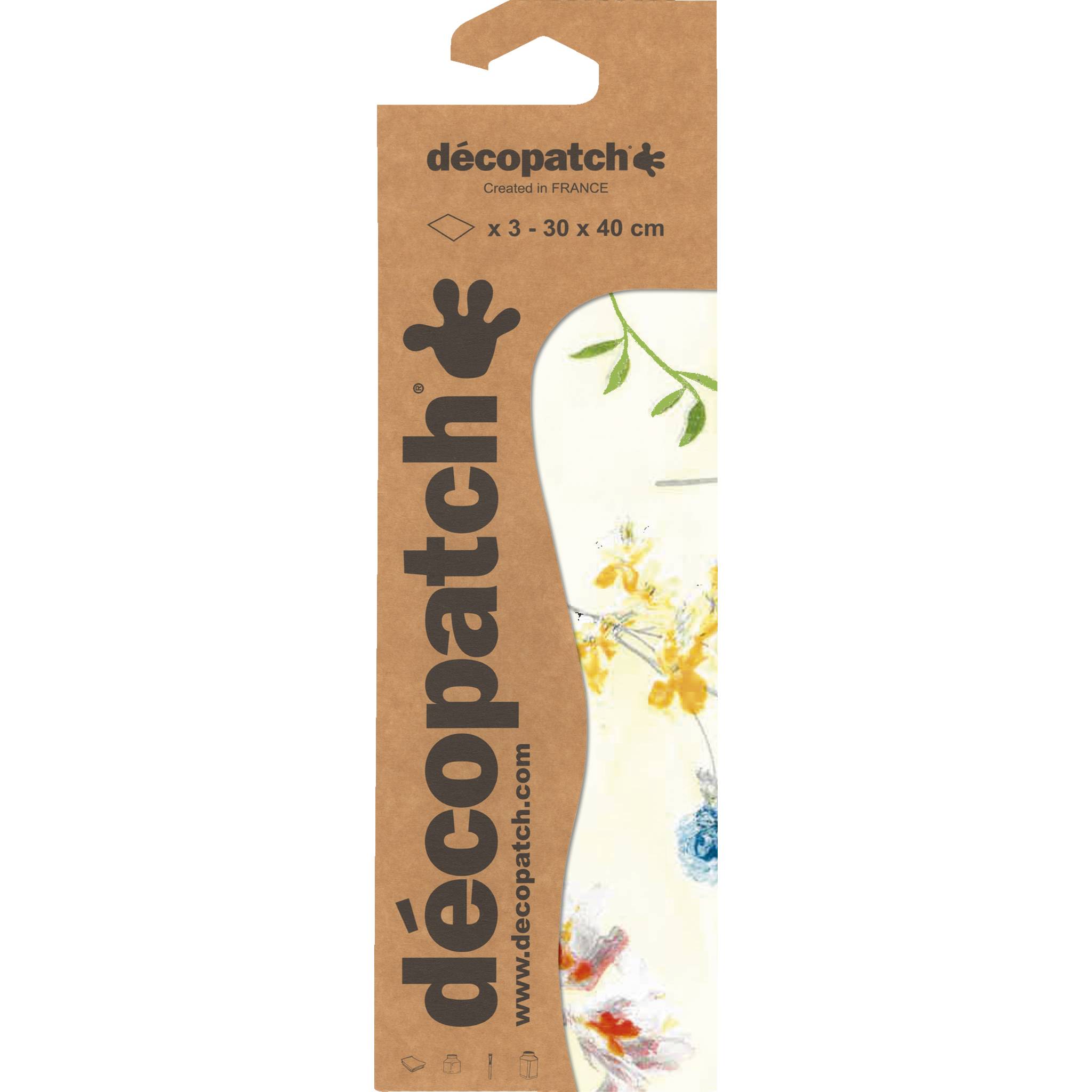 Décopatch 6x Blisterpackung 3 Bogen Papier 30x40cm gleichen Design Nr. 851 C851C